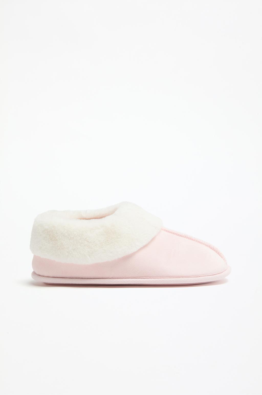 Lined house ankle slippers