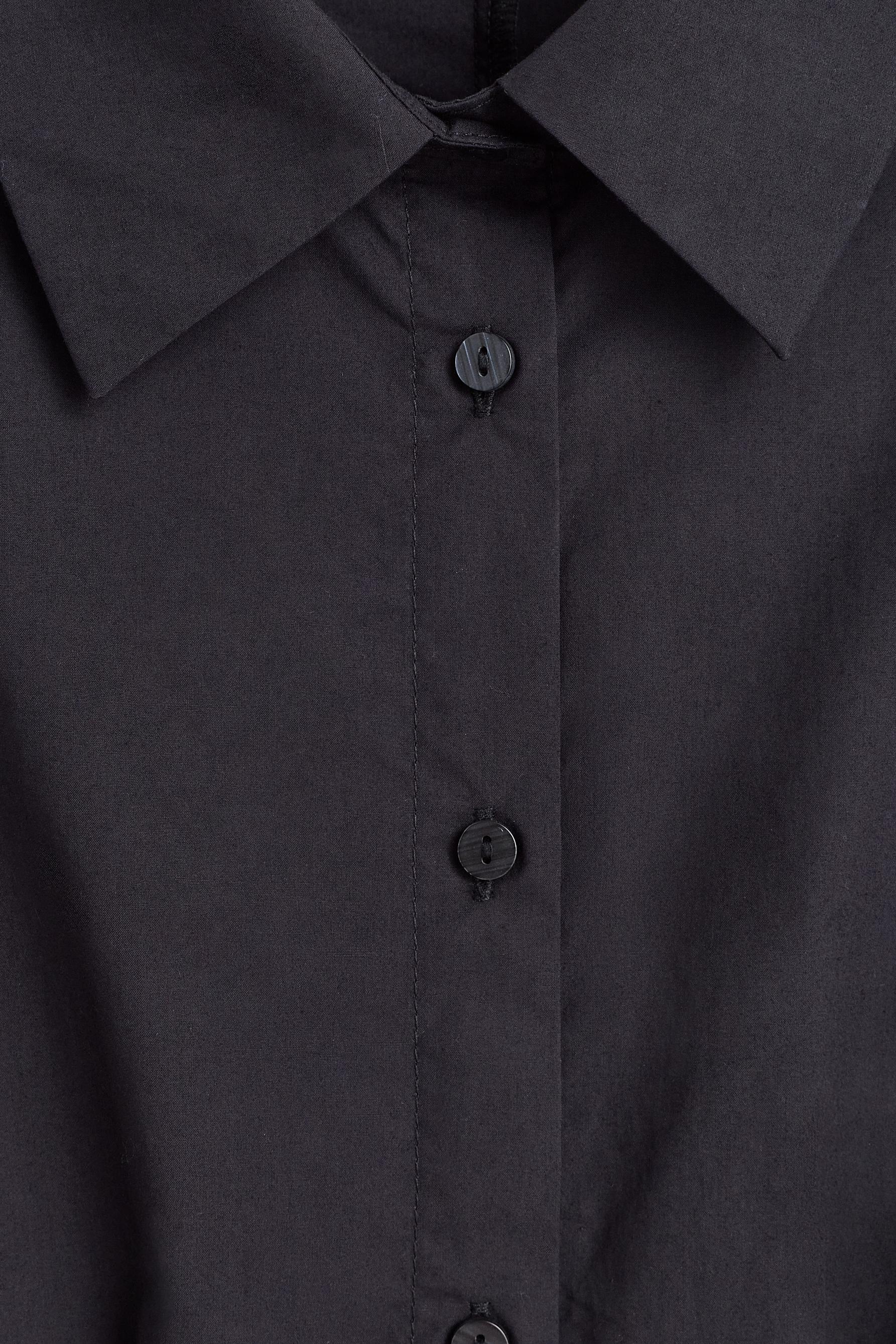Midi shirt dress — BLACK