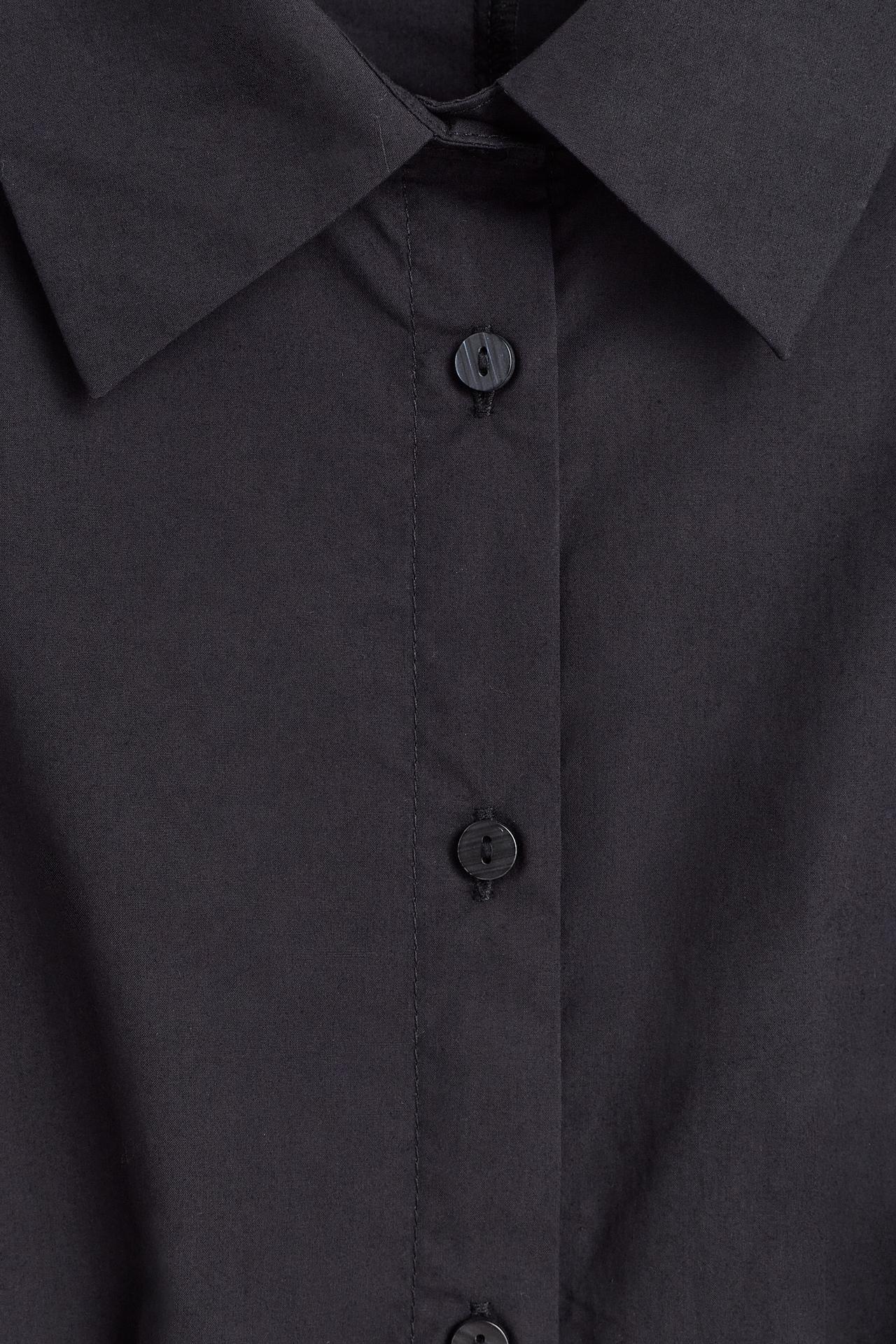 Midi shirt dress — BLACK