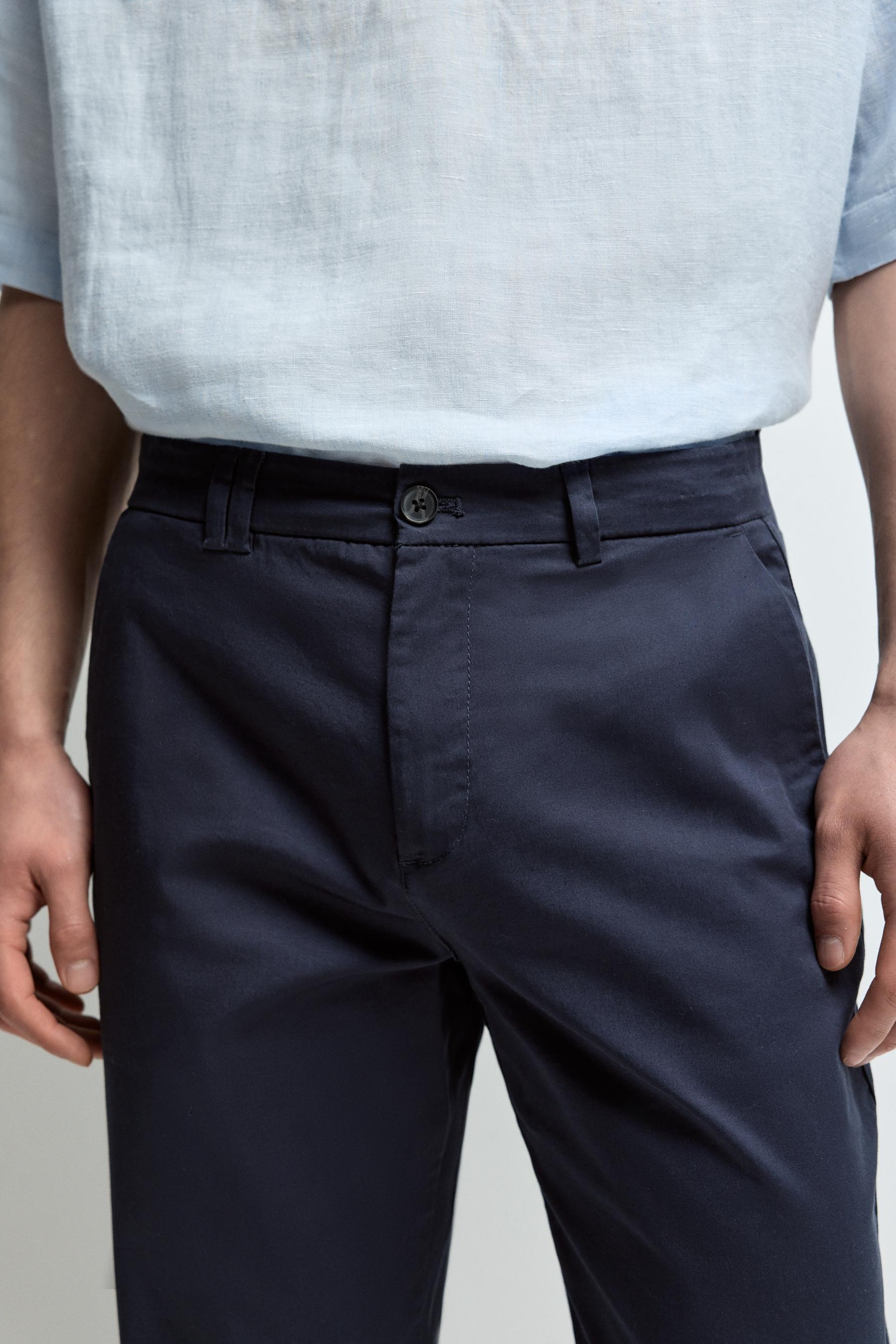 Slim fit chino trousers — NAVY