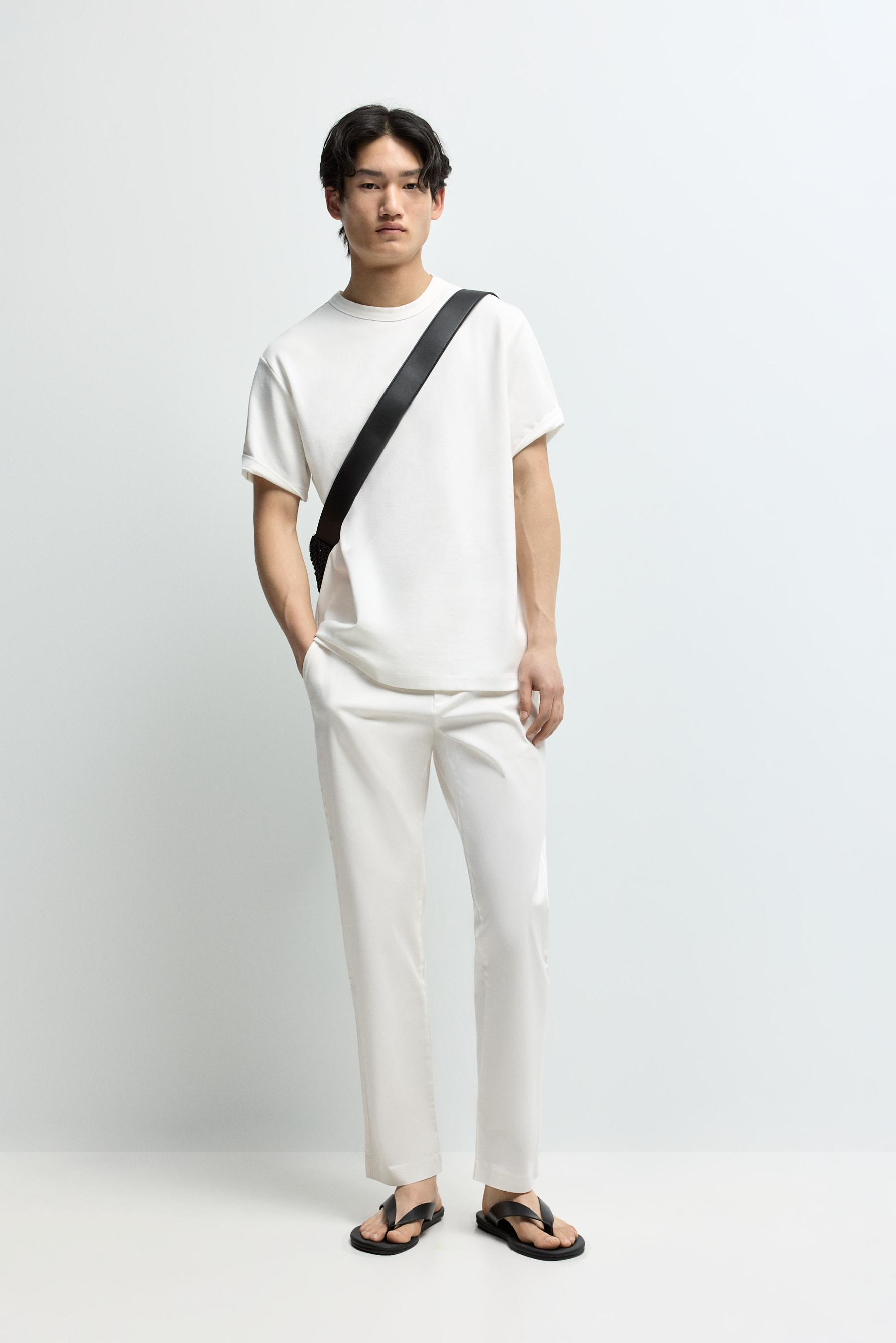 Slim fit chino trousers — OFF WHITE
