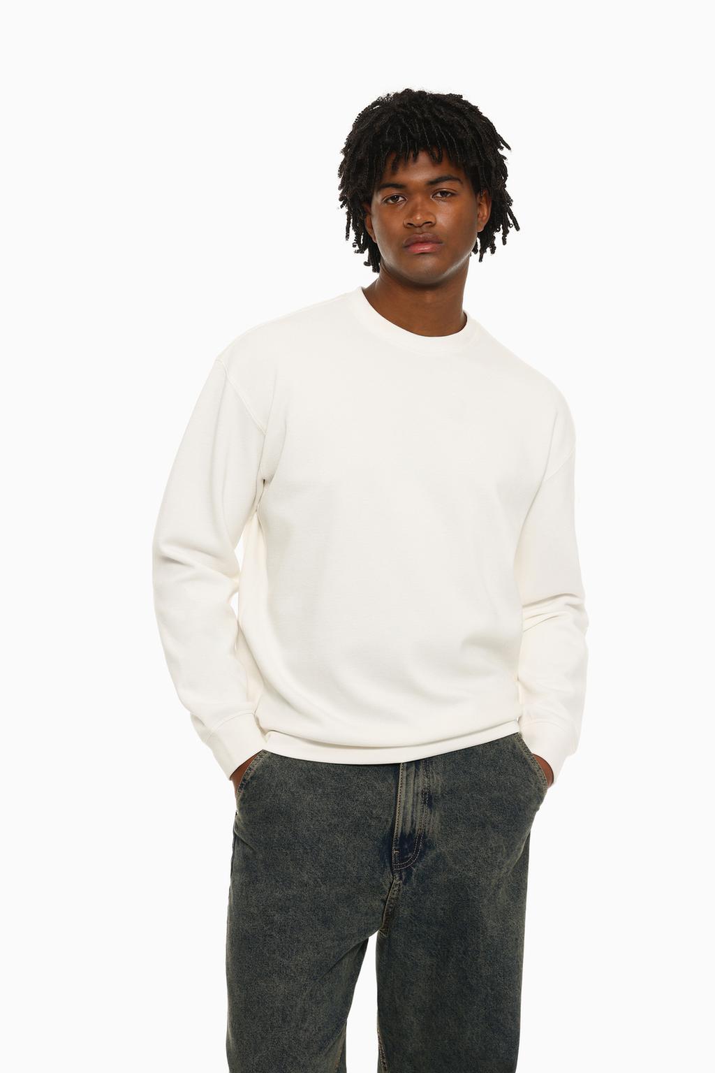 Basic interlock piqué sweatshirt