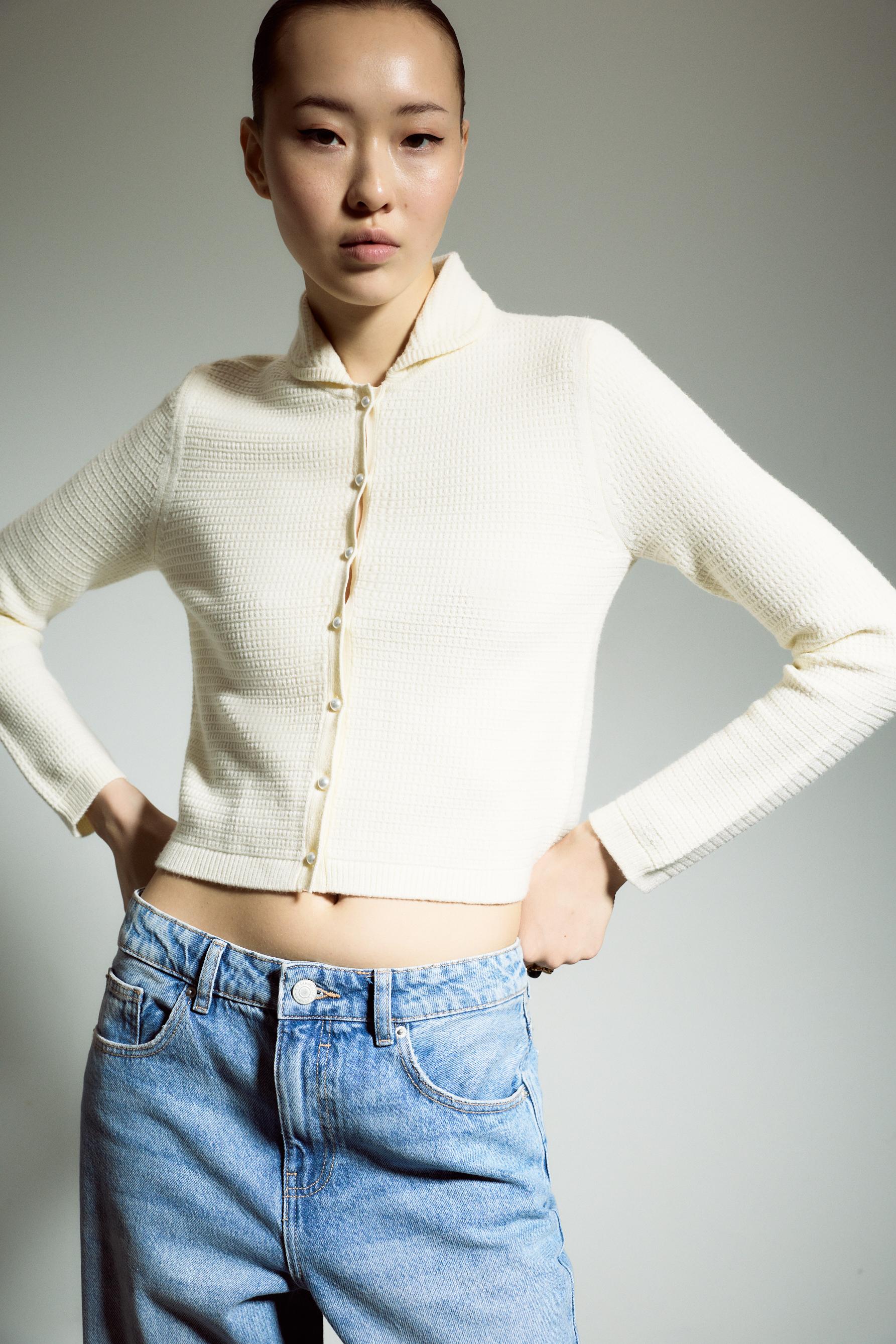 Chaqueta punto perlas