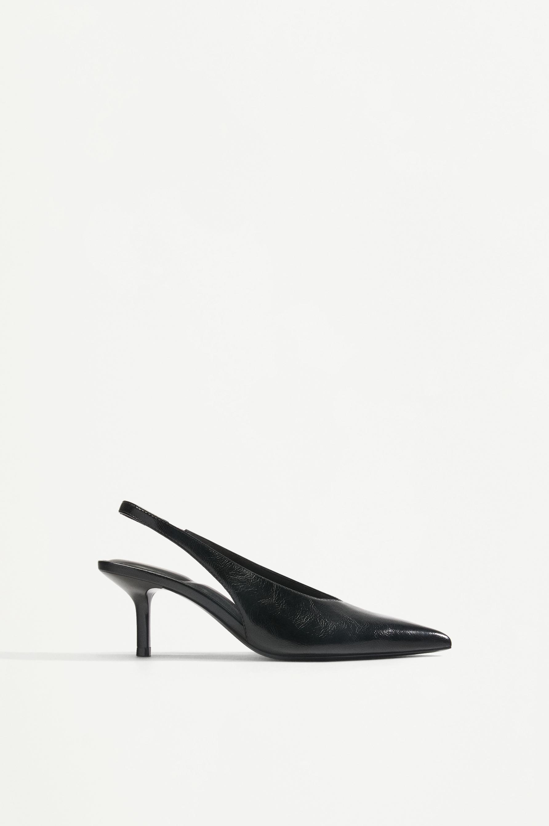 Slingback heels — BLACK