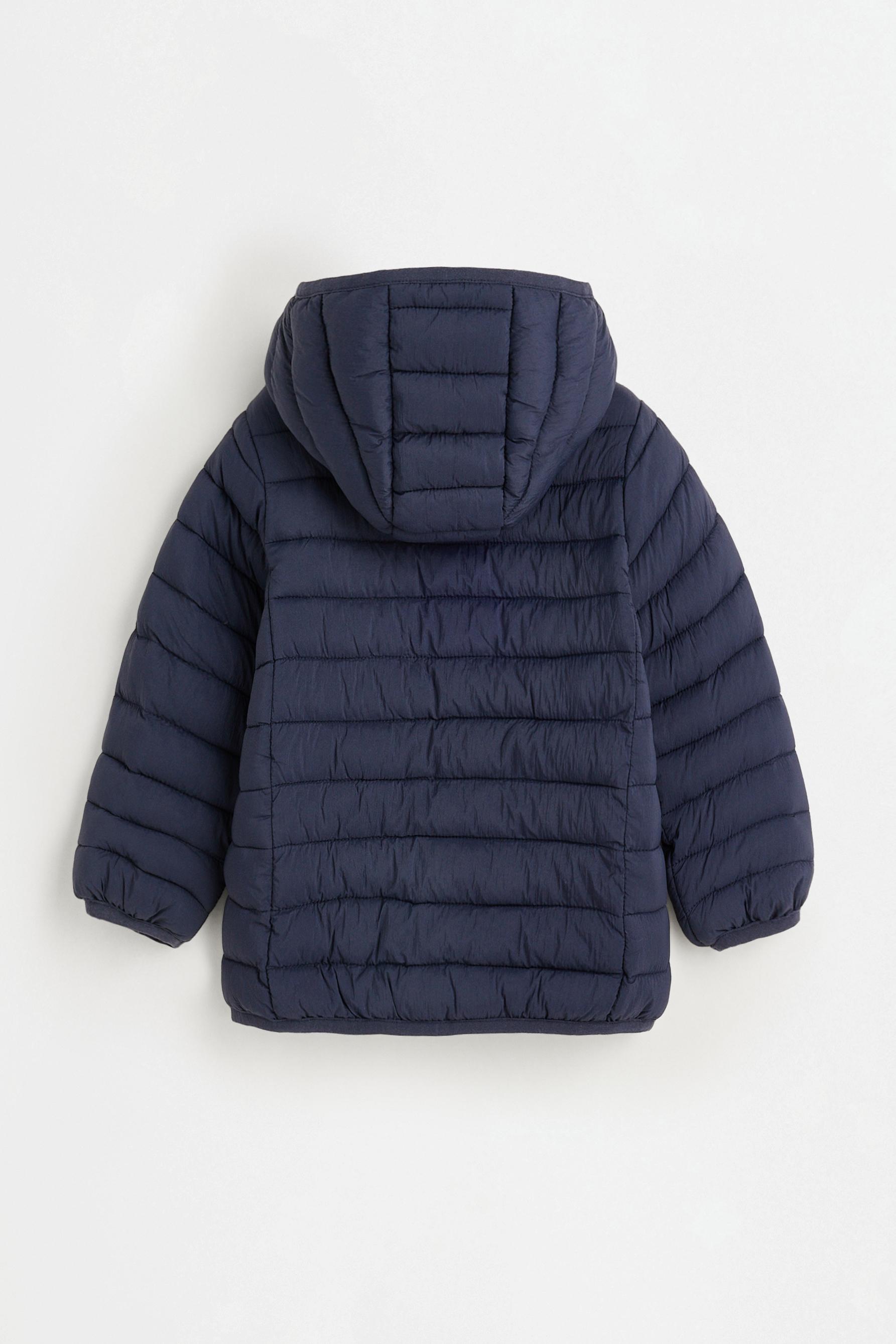 Lightweight hooded quilted jacket — NAVY
