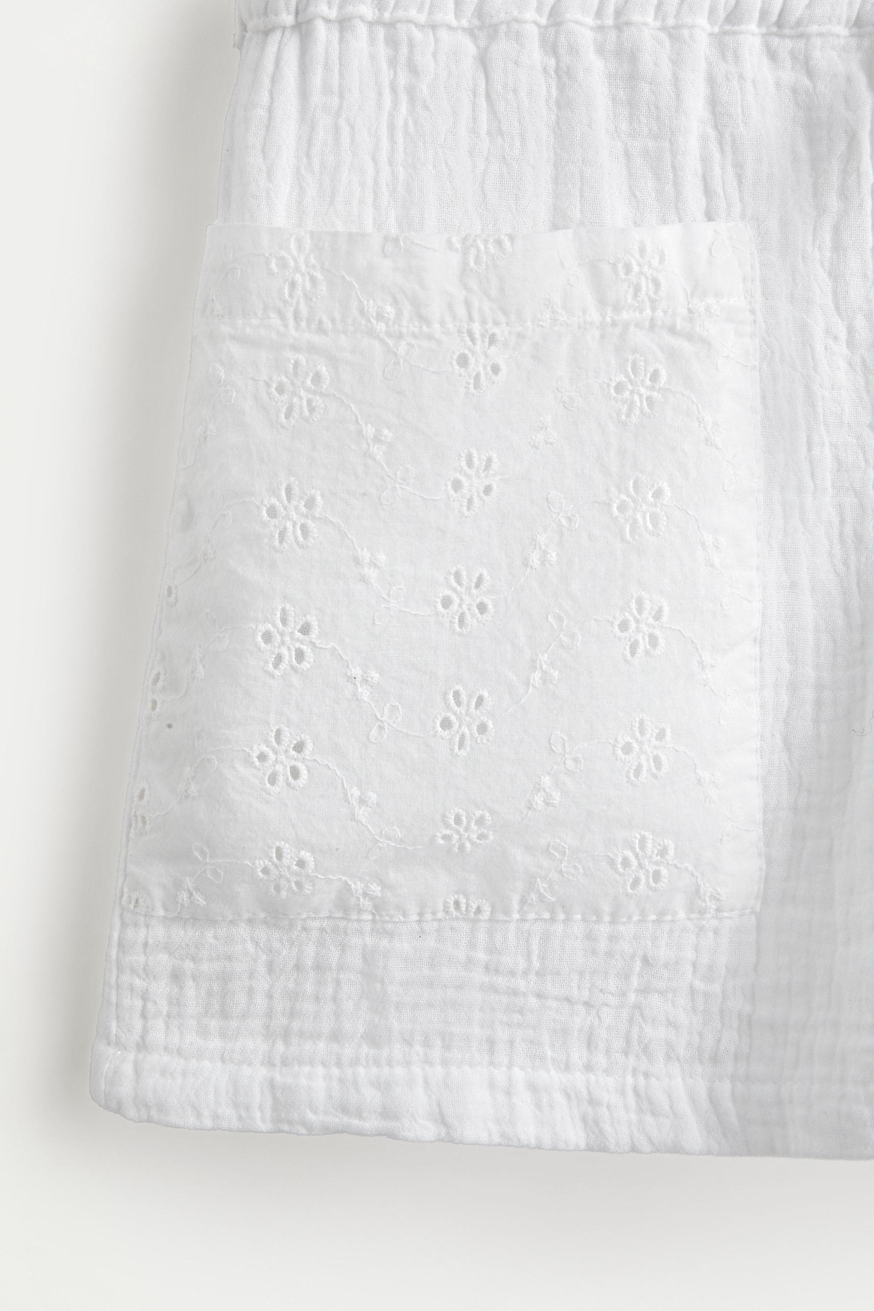 Double gauze shorts with pockets — OFF WHITE