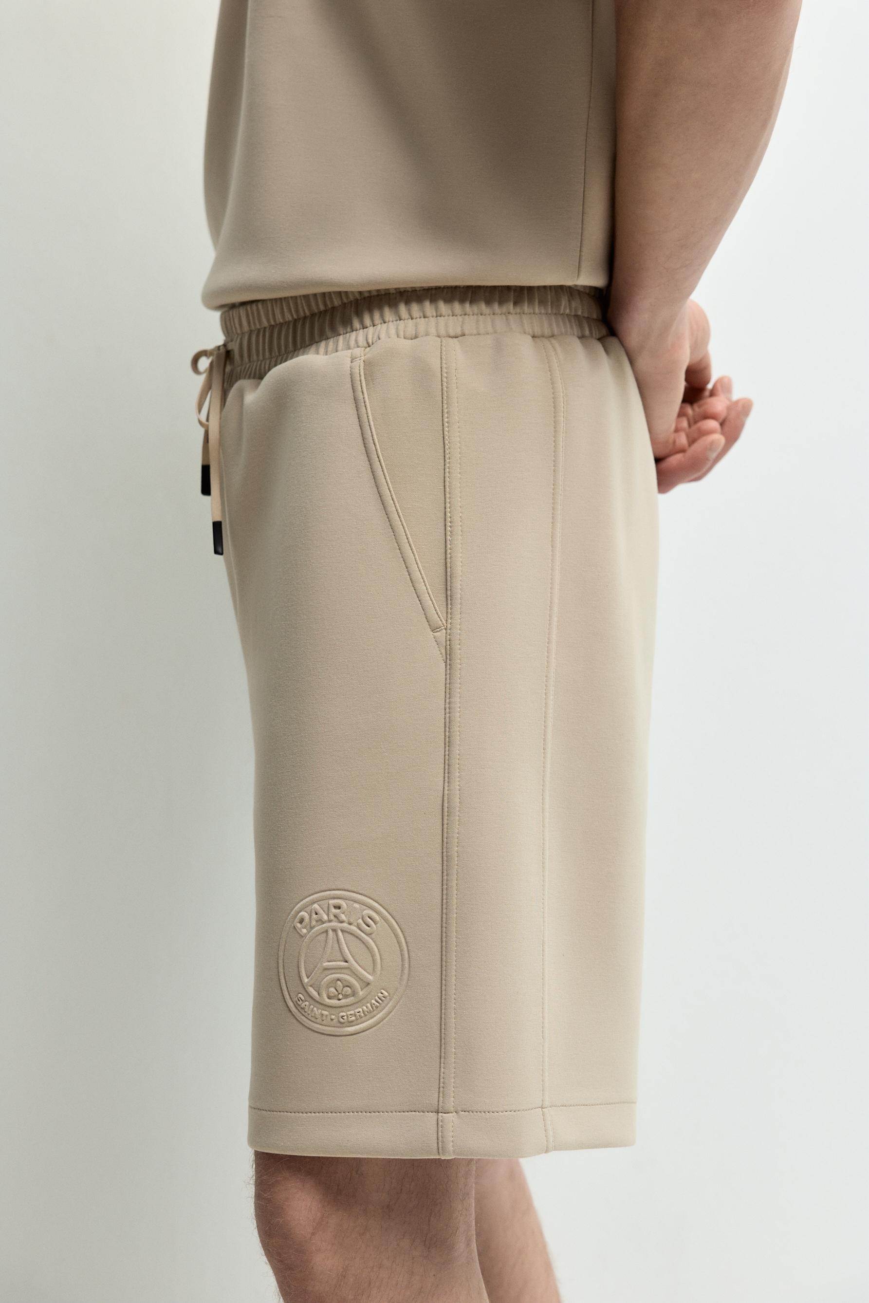 Paris Saint-Germain x Lefties interlock Bermuda shorts — BISCUIT