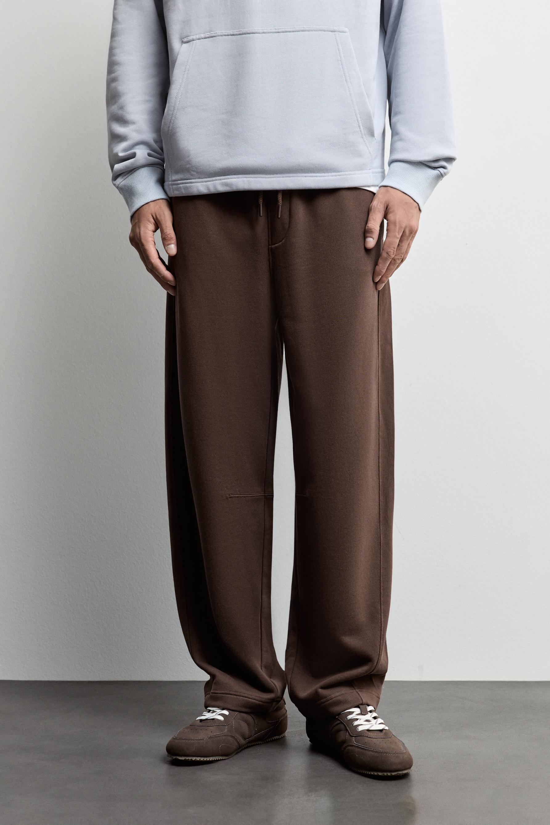 Barrel tracksuit trousers — CHOCOLATE