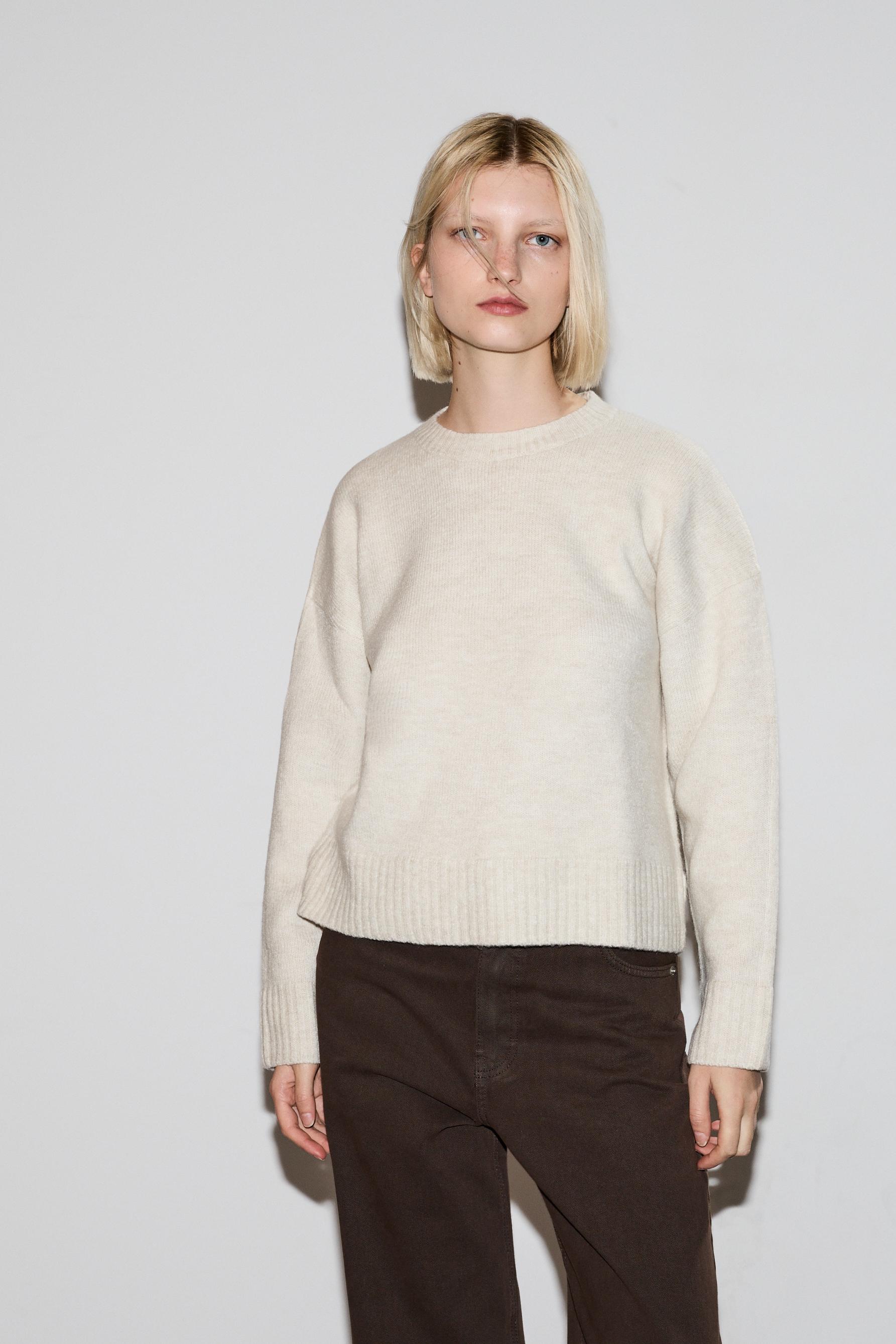 Jersey espumoso cuello redondo