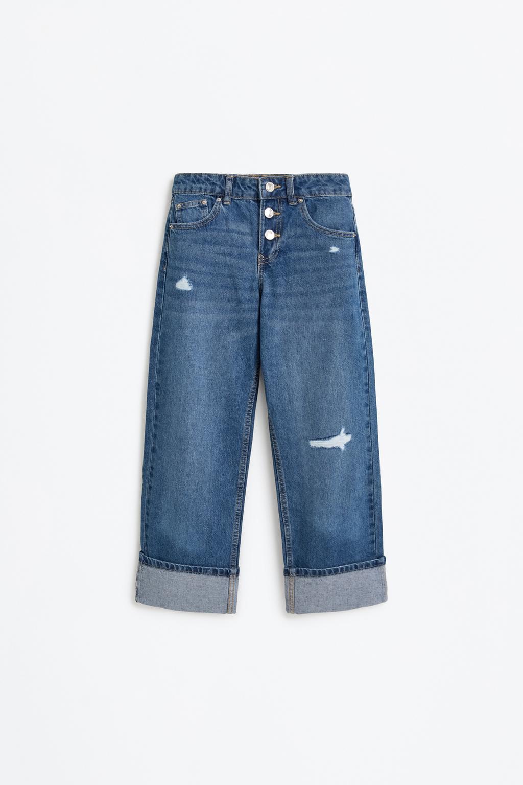Jeans straight fold up