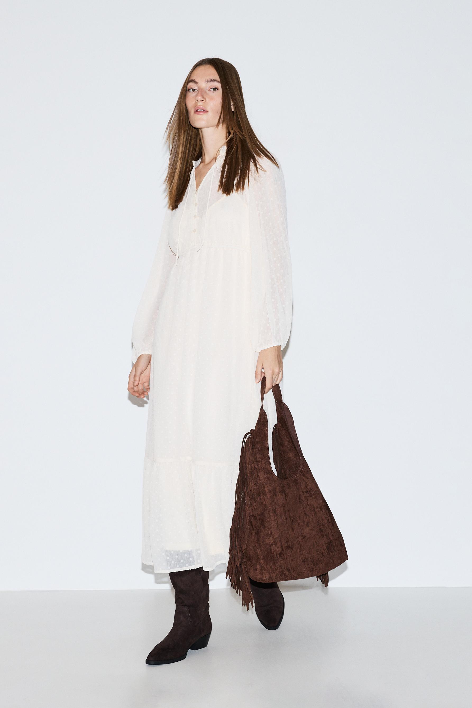 Vestido midi plumeti