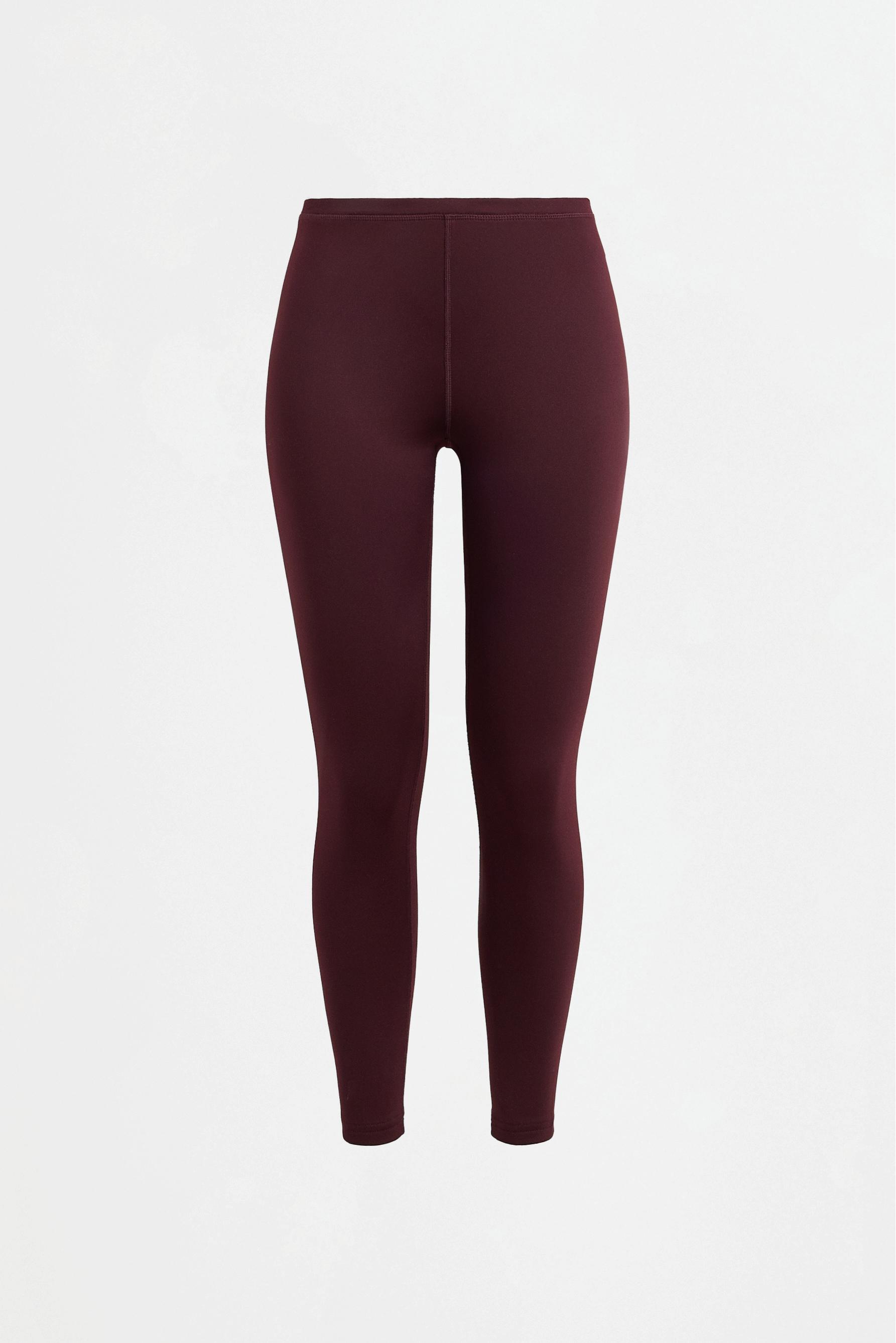 Medium-weight thermal leggings (-7ºC to 9ºC) — DARK BURGUNDY