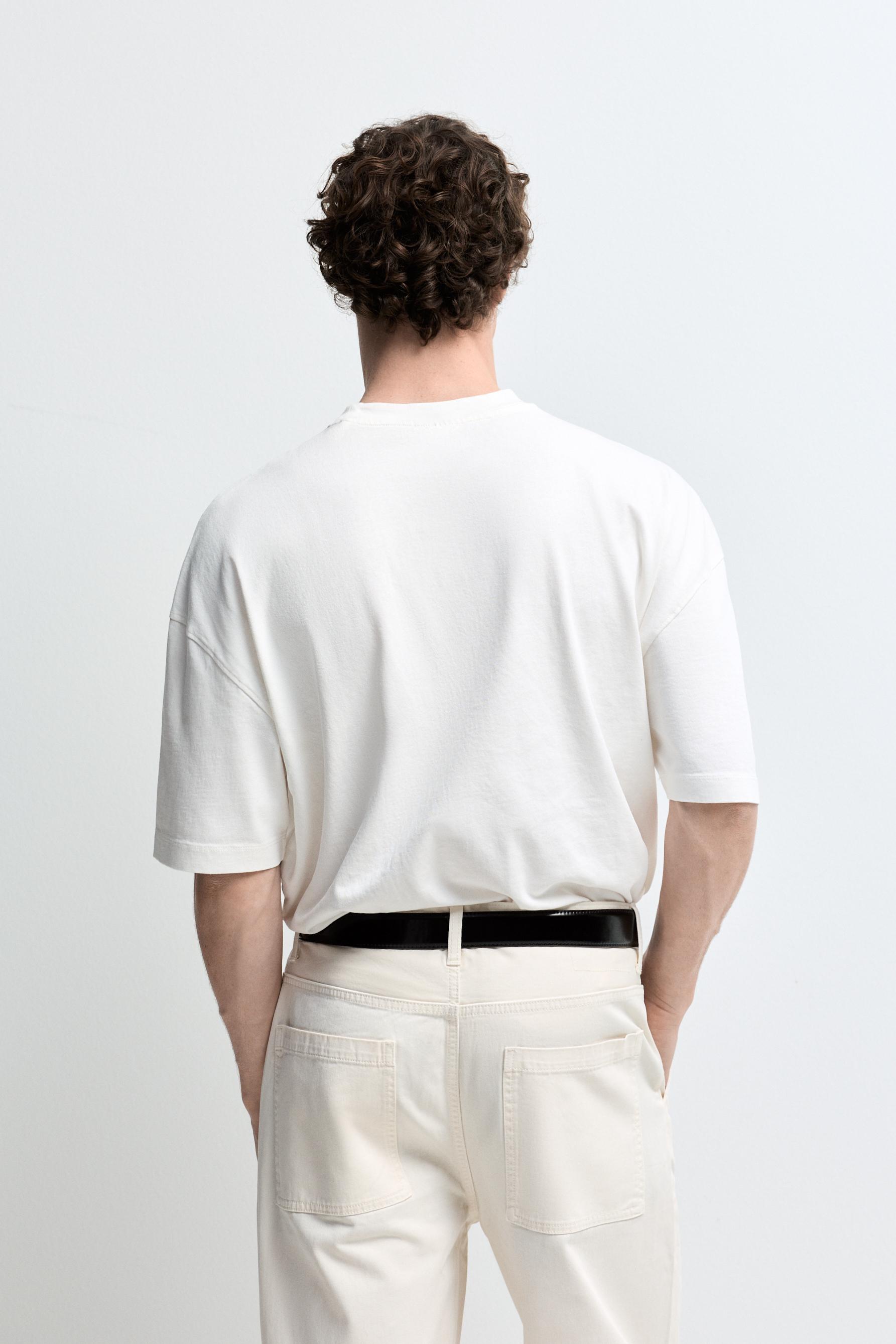 Heavy faded effect T-shirt — OFF WHITE