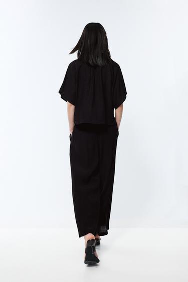 Textured culottes — BLACK 4