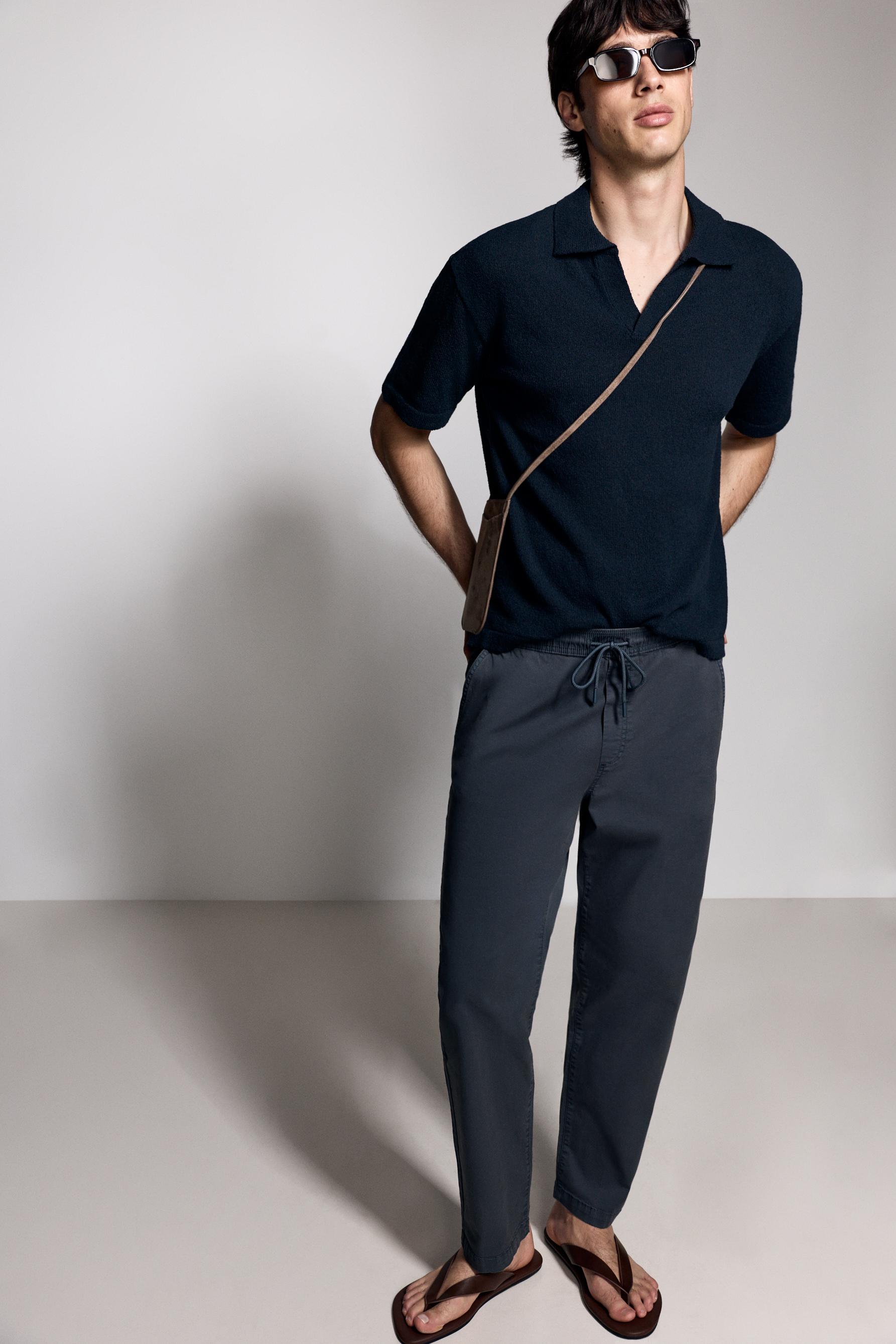 Slim fit jogger trousers — DARK BLUE