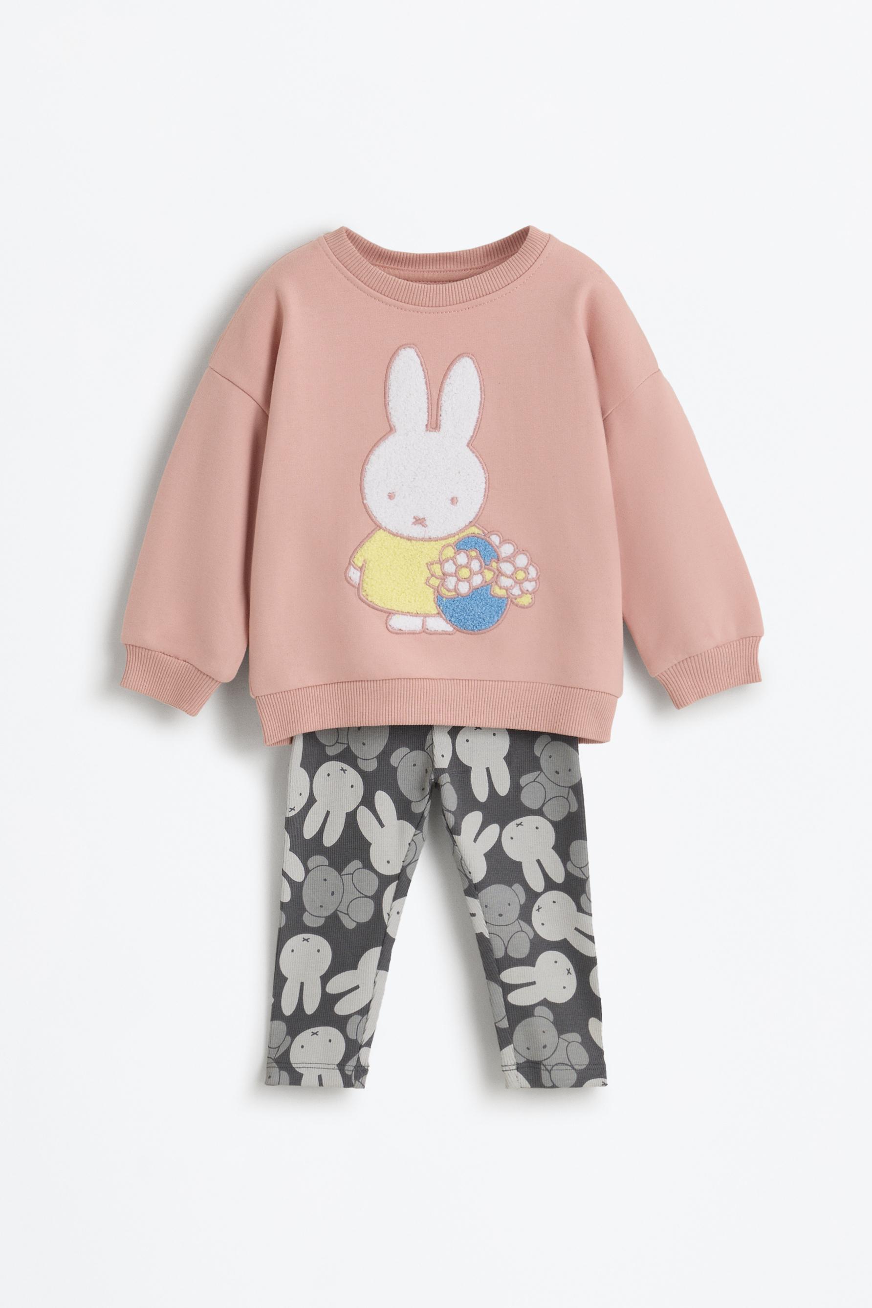 ◆ miffy Miffy © yama detaylı sweatshirt ve tayt takımı - Pijama - GİYİM