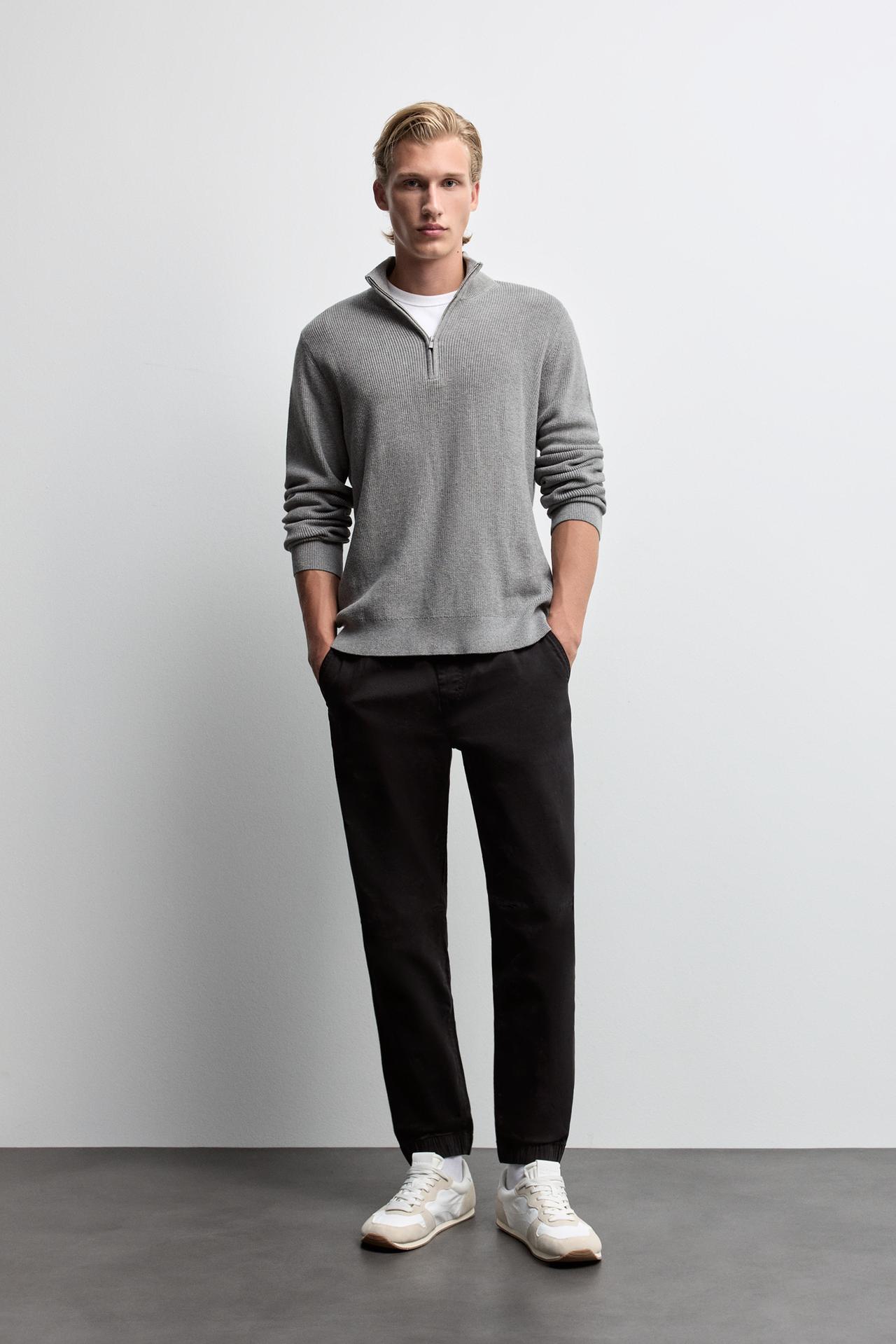 Slim fit jogger pants — BLACK