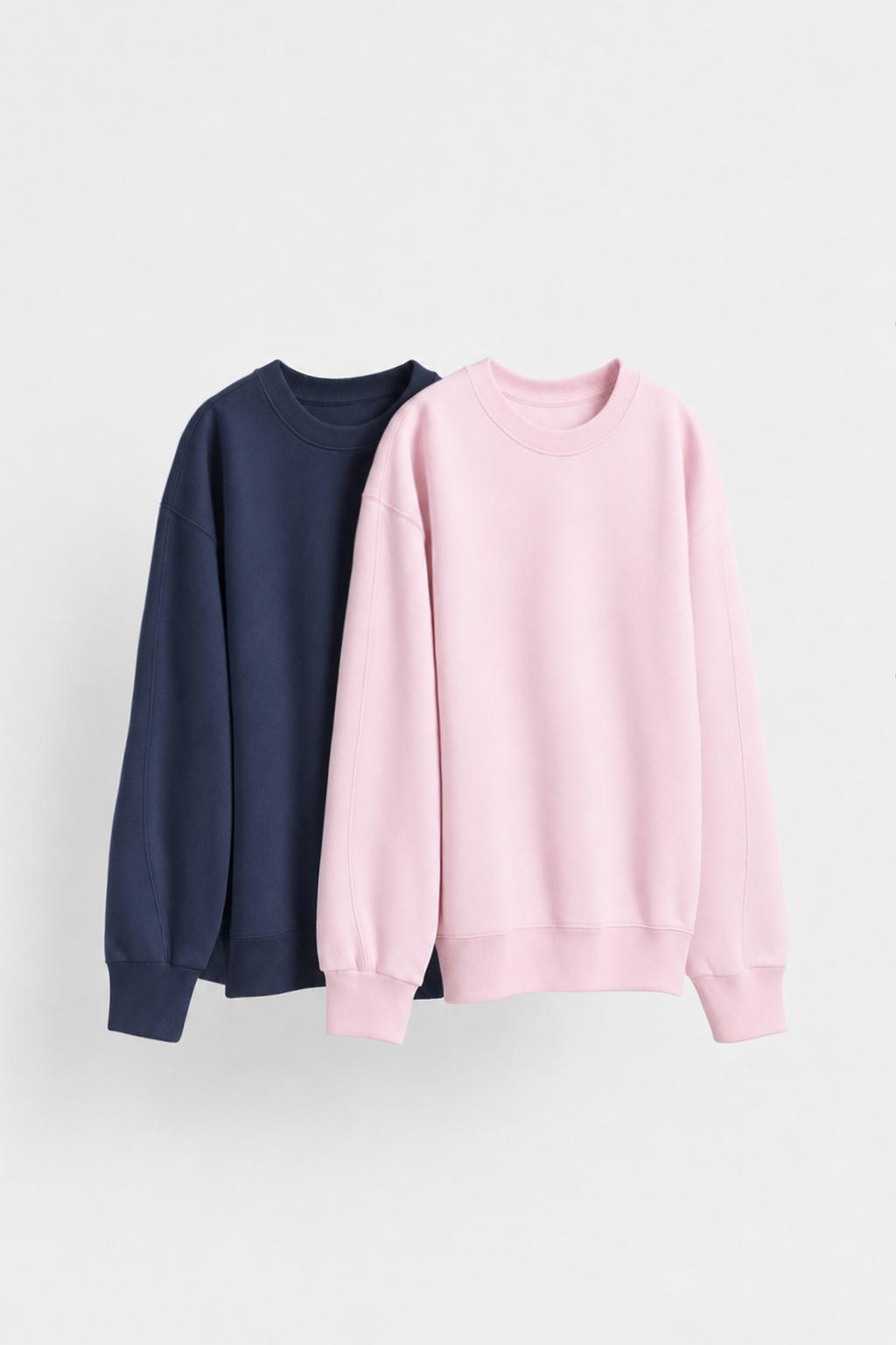 Pack of 2 plush sweatshirts — PASTEL PINK