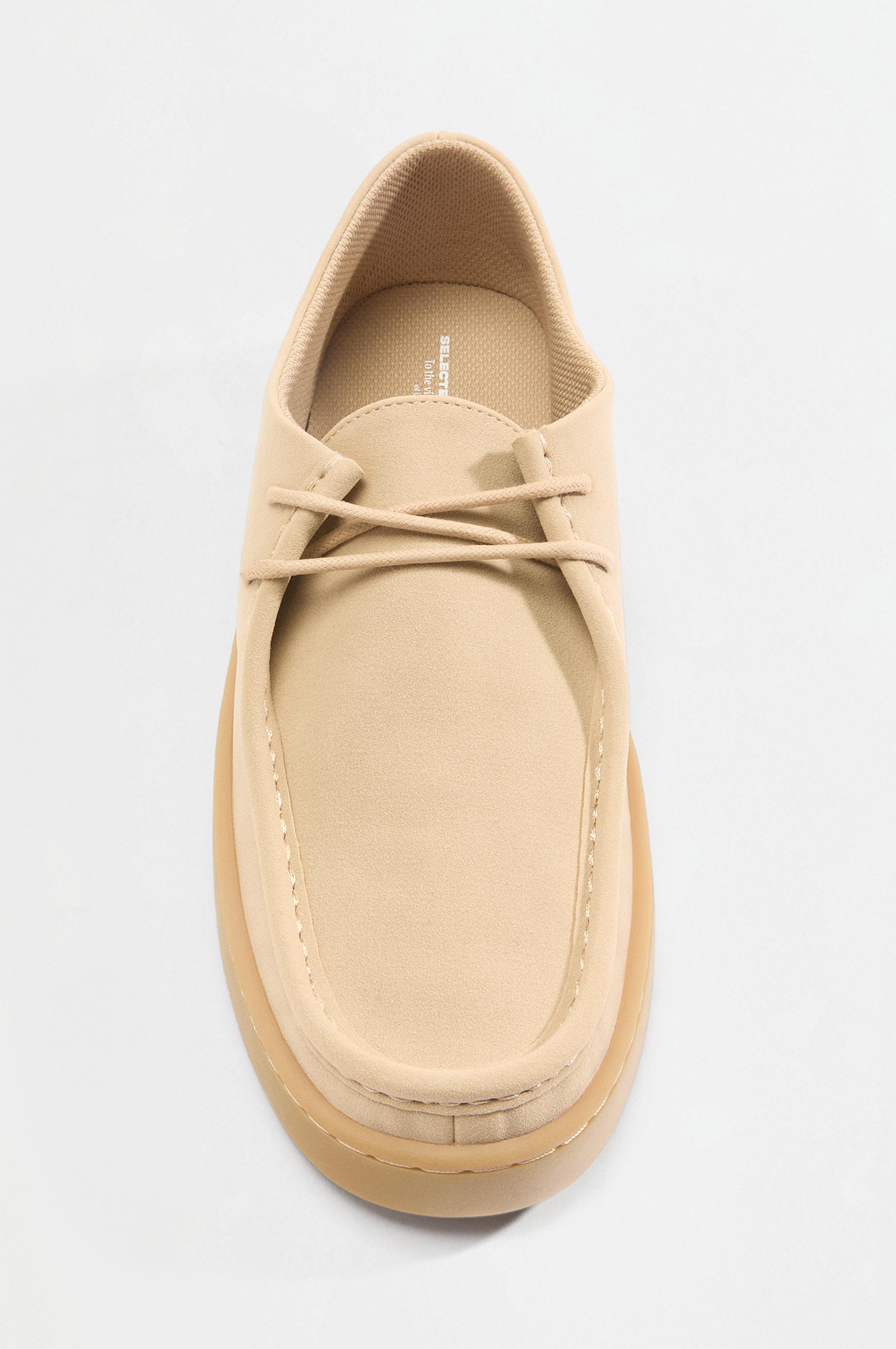 Moc-toe shoes — BEIGE