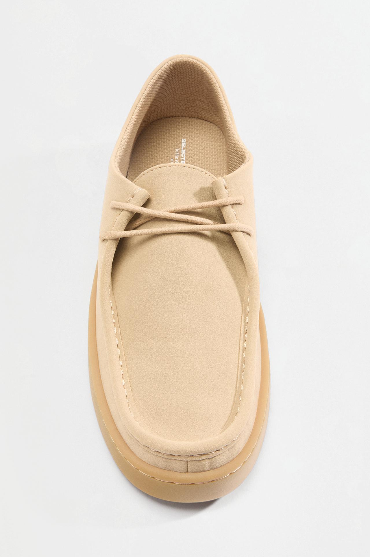 Moc-toe shoes — BEIGE