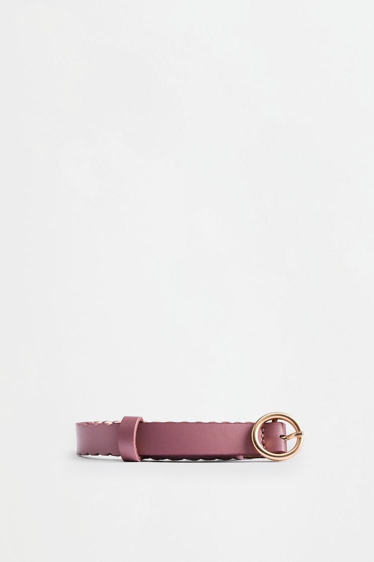 Wavy detail belt — PASTEL PINK