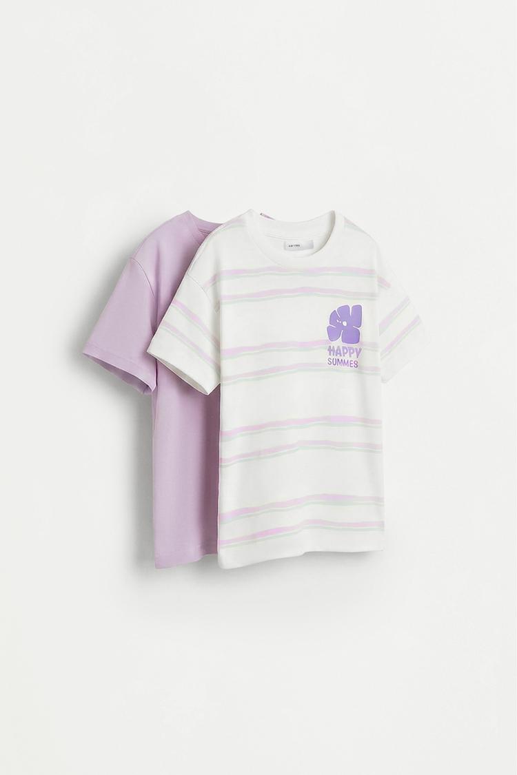 Pack of 2 assorted T-shirts — WHITE