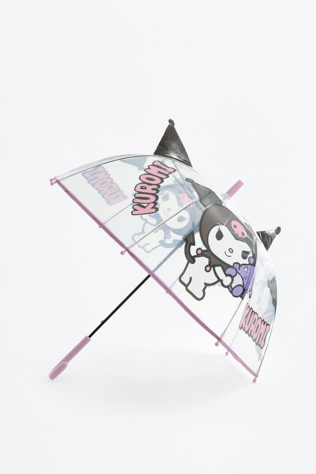 Kuromi Hello Kitty ©SANRIO transparent umbrella with ears