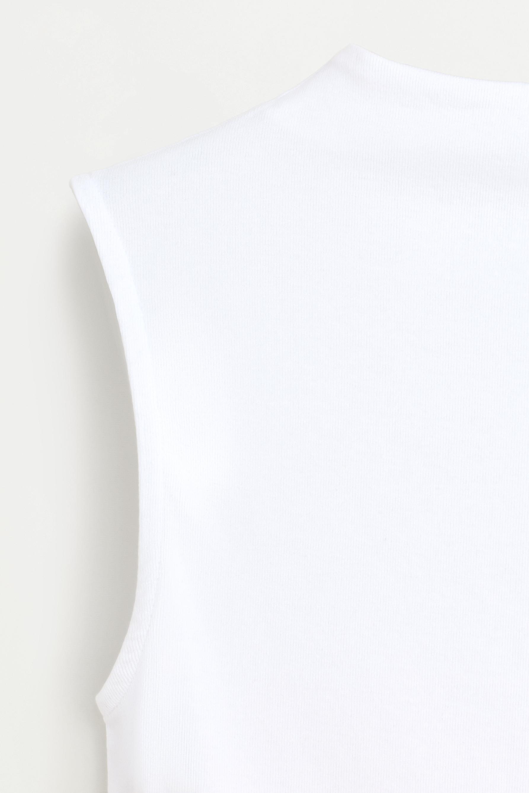 Mock neck top — WHITE