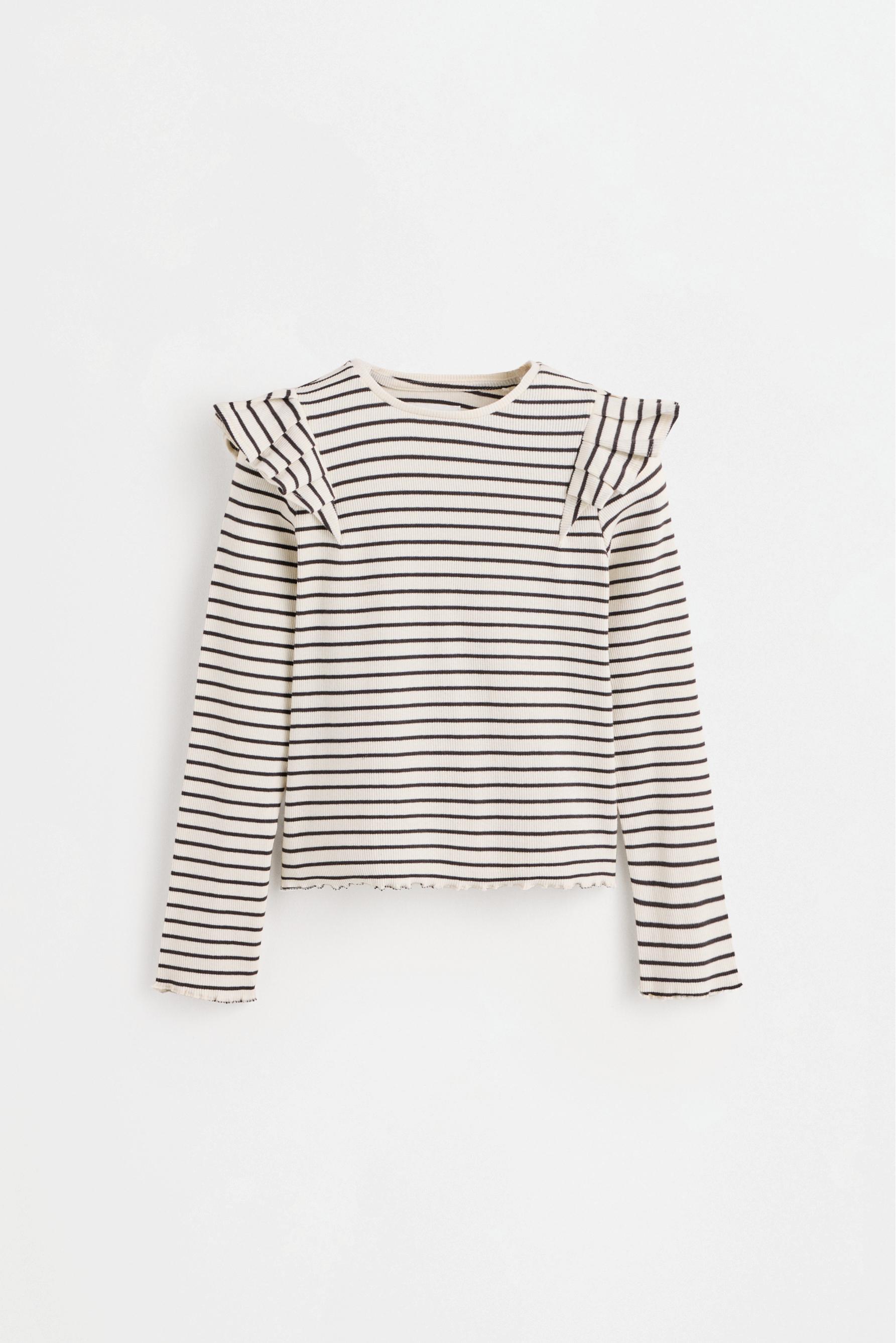 Ribbed Ruffle T-shirt — HIELO
