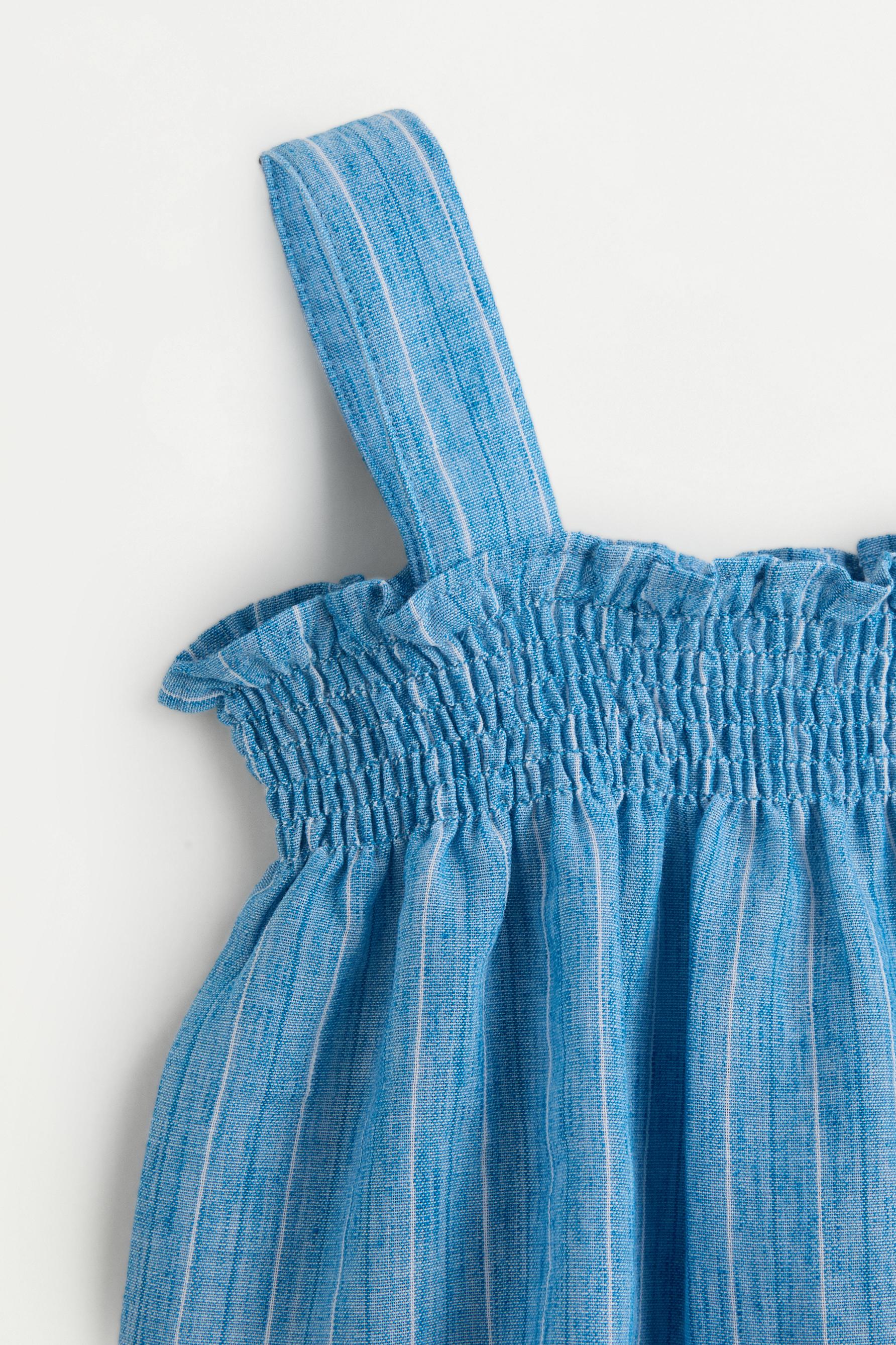 Striped rustic top — BLUE/WHITE