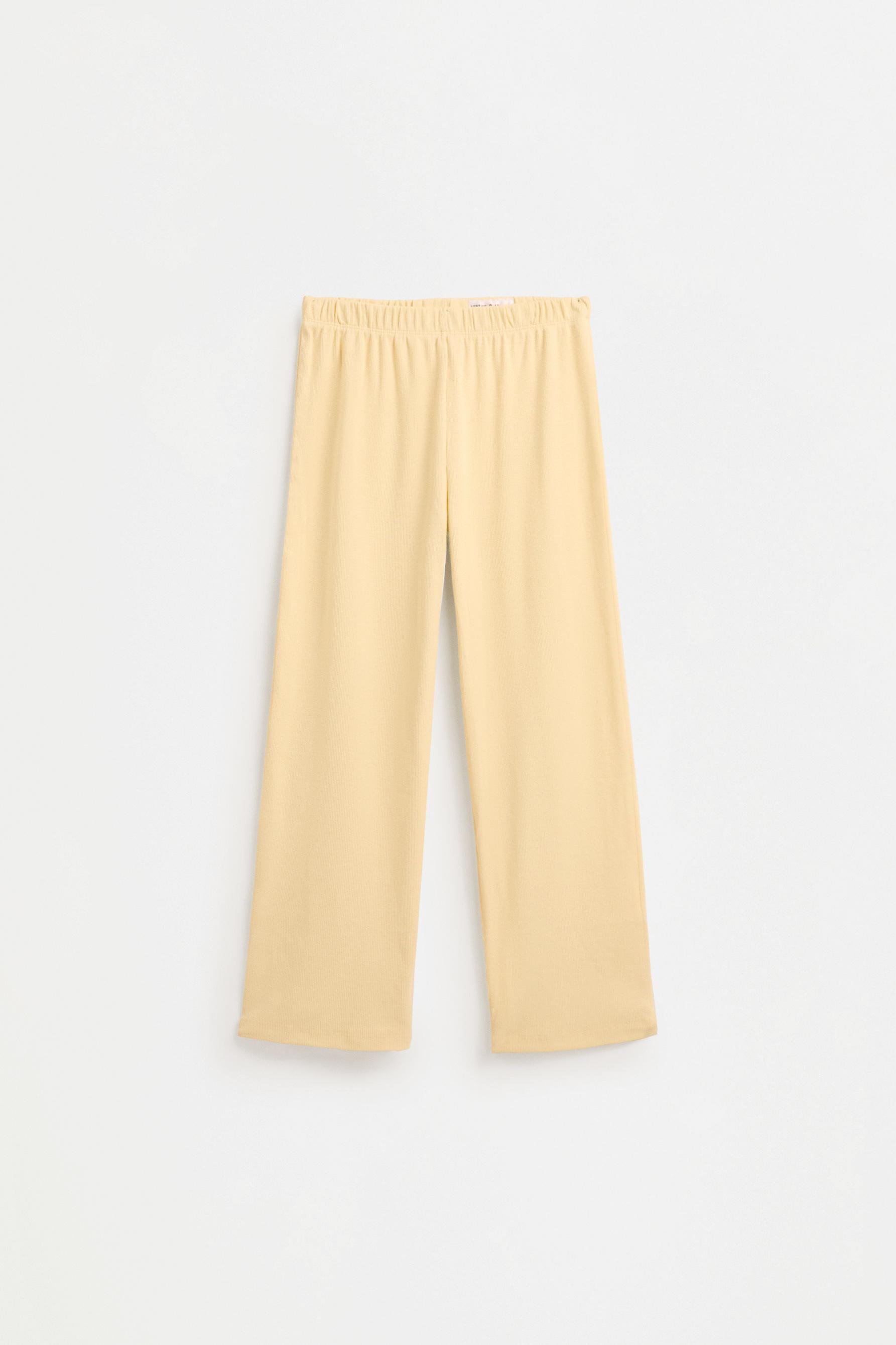 Ribbed T-shirt and trousers set — VANILLA