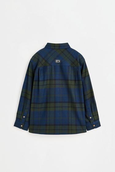 Plaid flannel shirt — BLUE 2