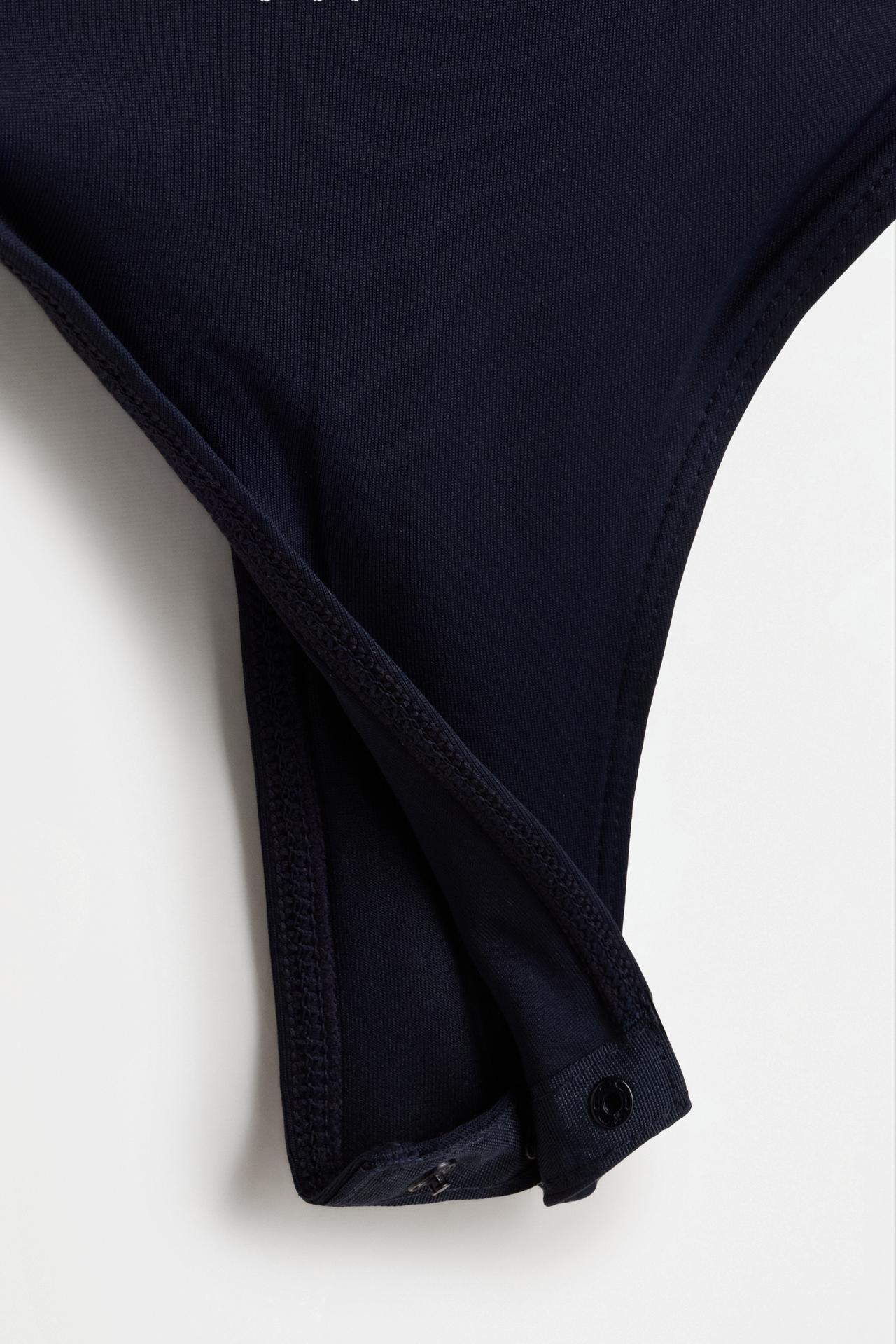 Bodysuit with square neckline — DARK NAVY