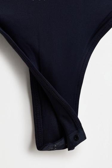 Bodysuit with square neckline — DARK NAVY 7