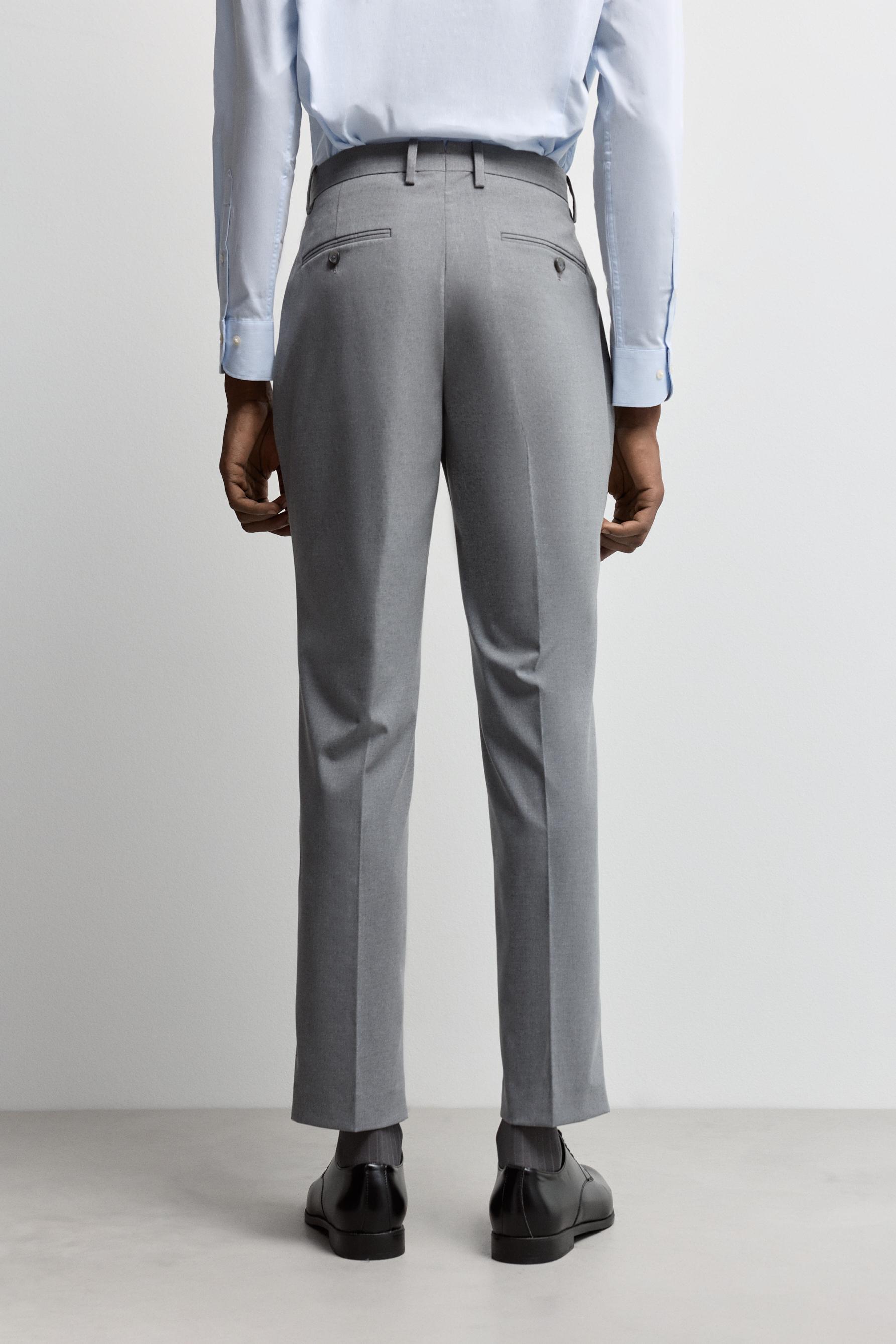 Slim fit suit trousers — GREY