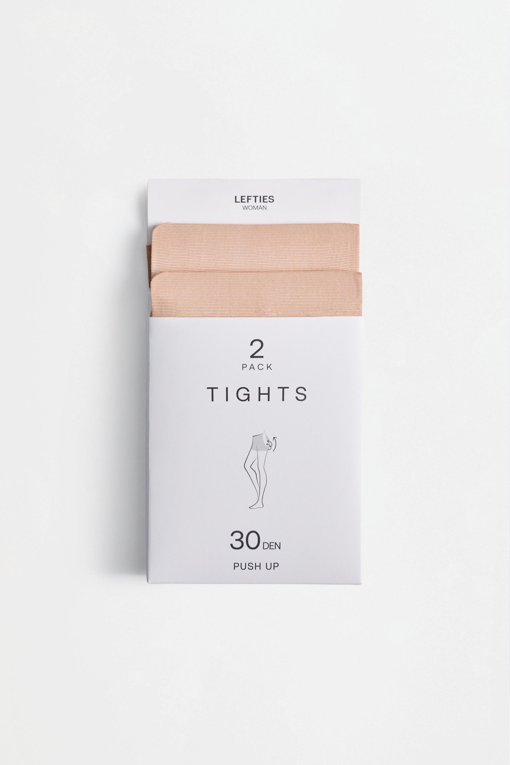 30 den basic tights (2-pack) — ECRU