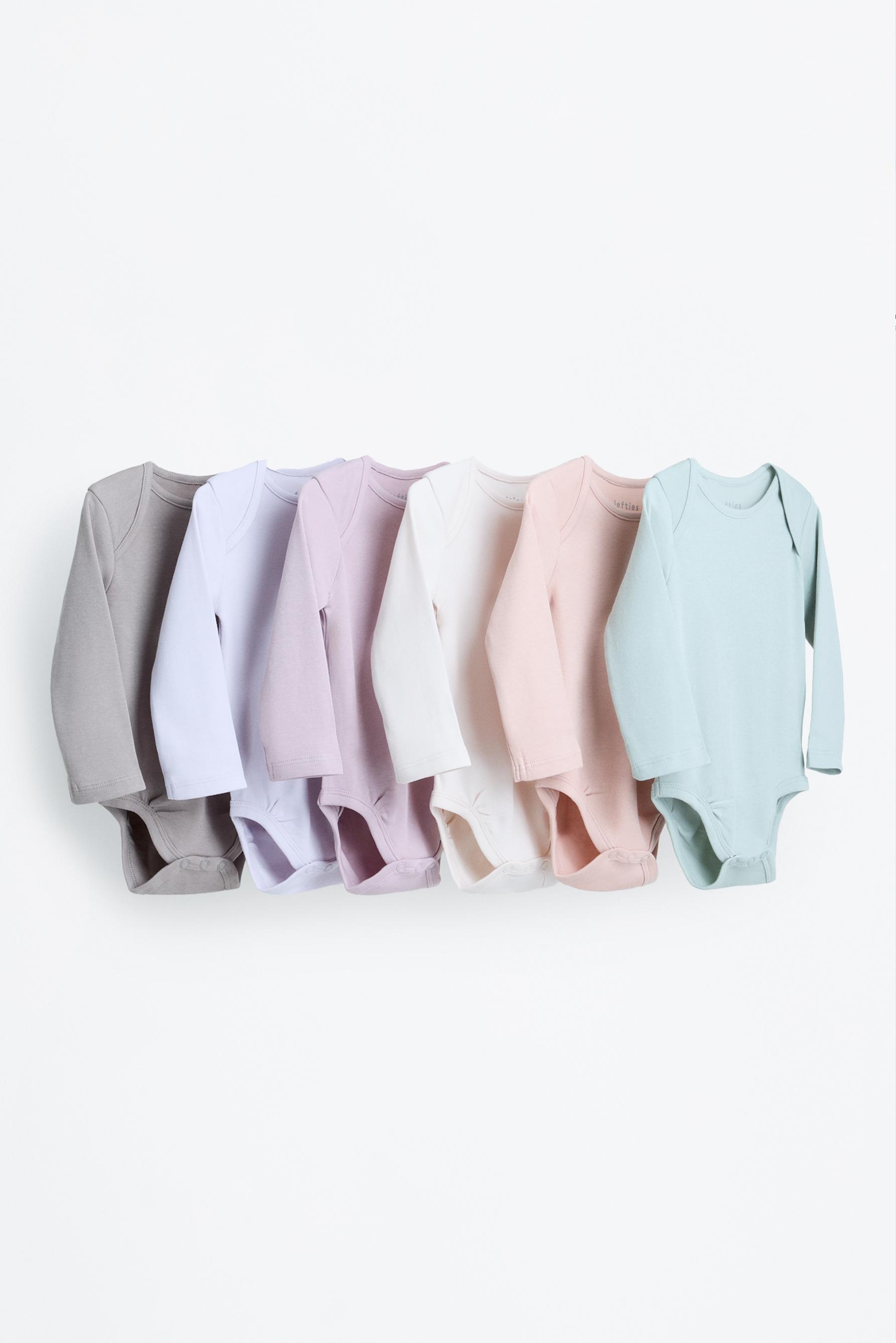 Pack of 6 plain bodysuits — WATER GREEN