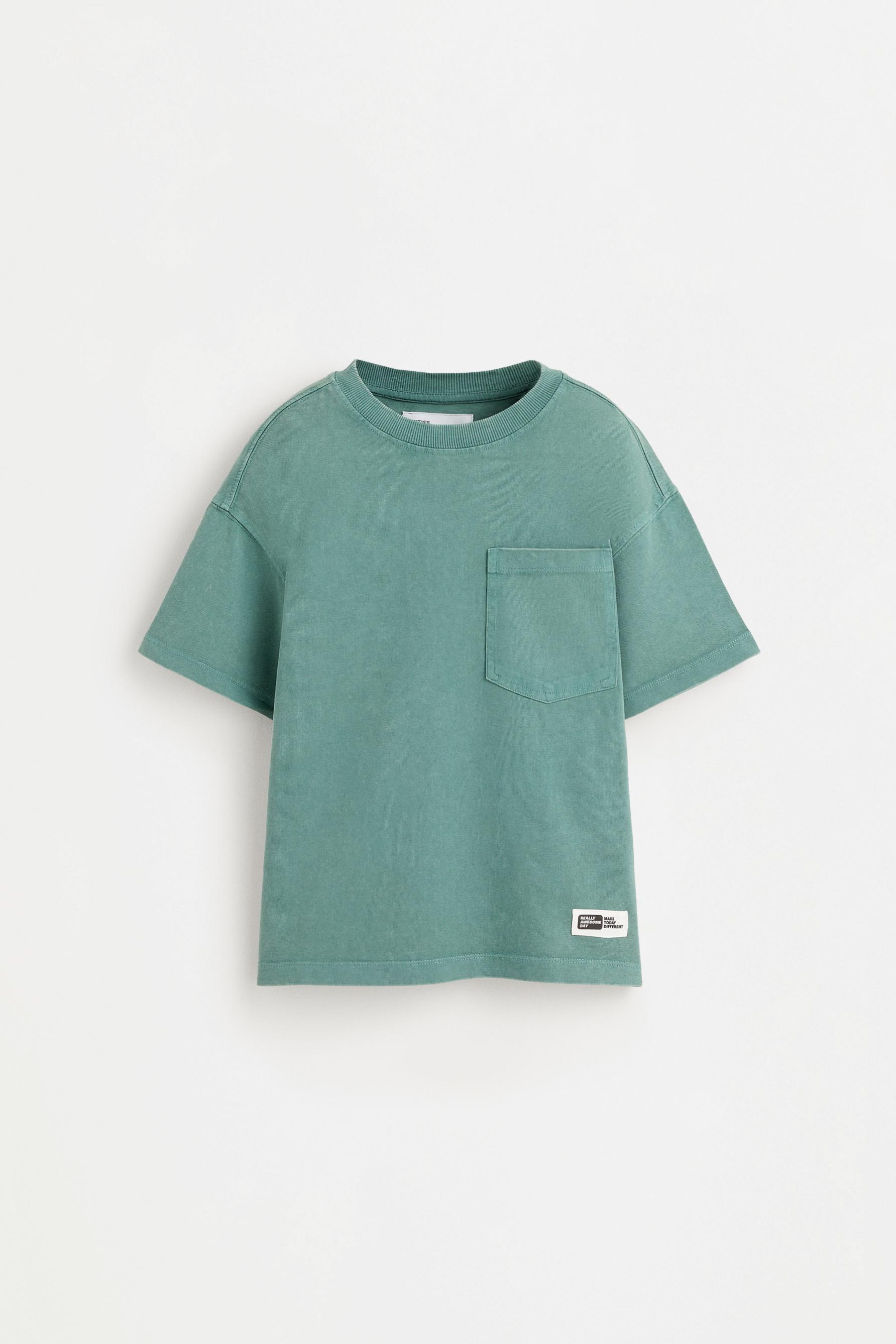Heavy jersey faded-effect T-shirt — BRIGHT GREEN