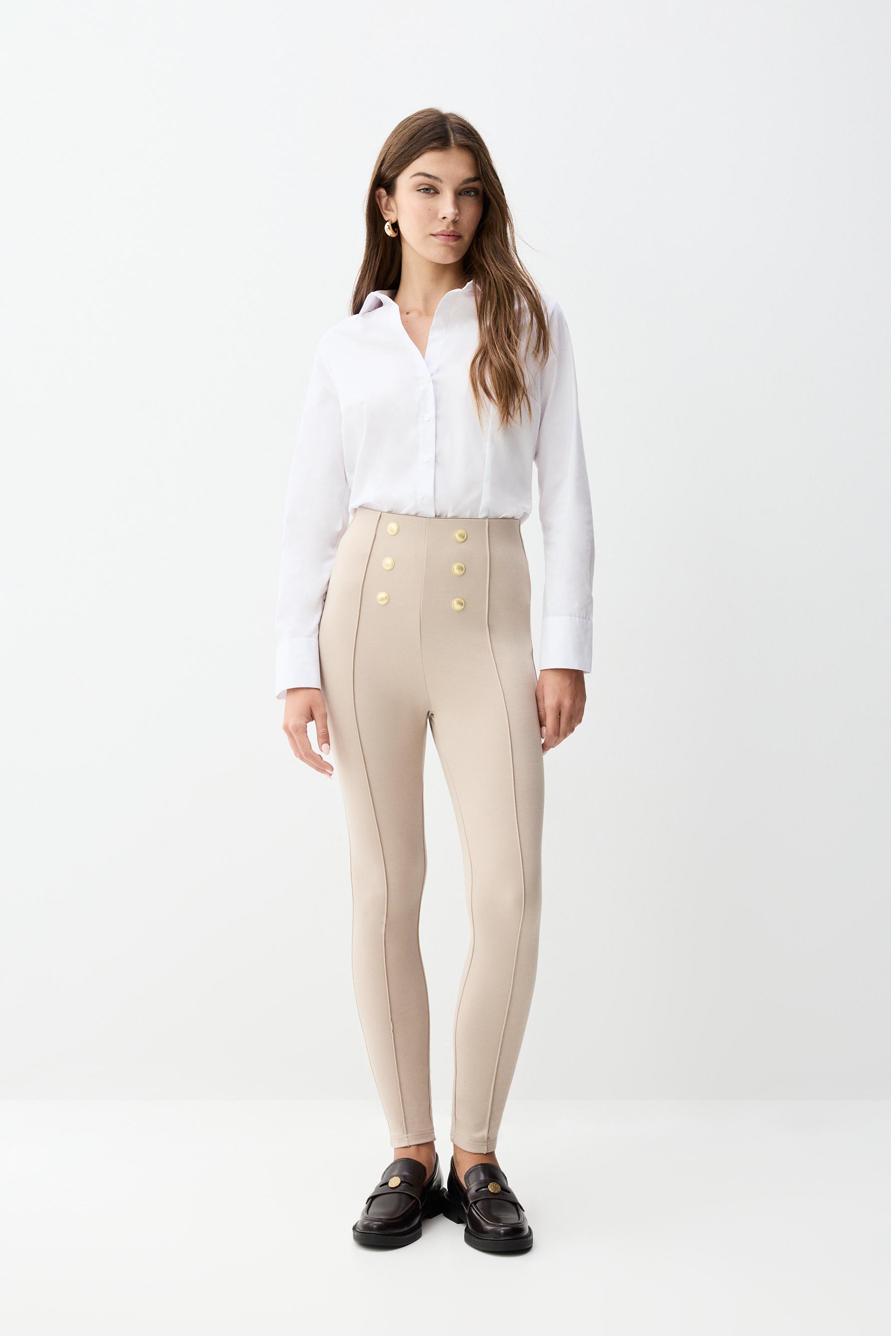 Legging botones metálicos