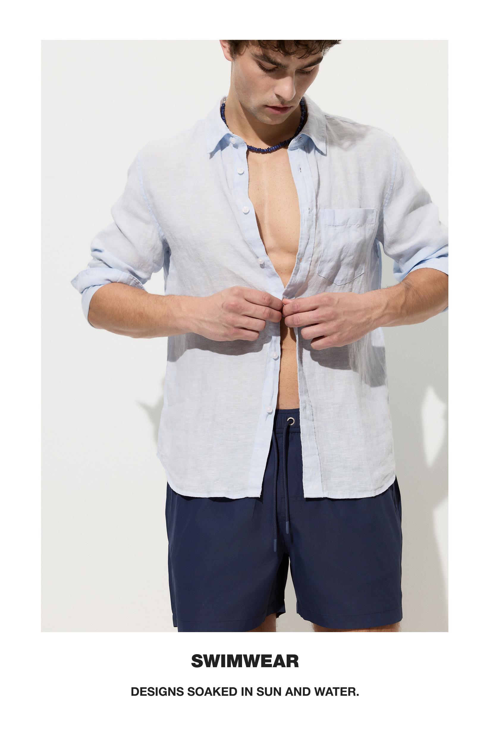 Basic regular fit swim shorts — NAVY