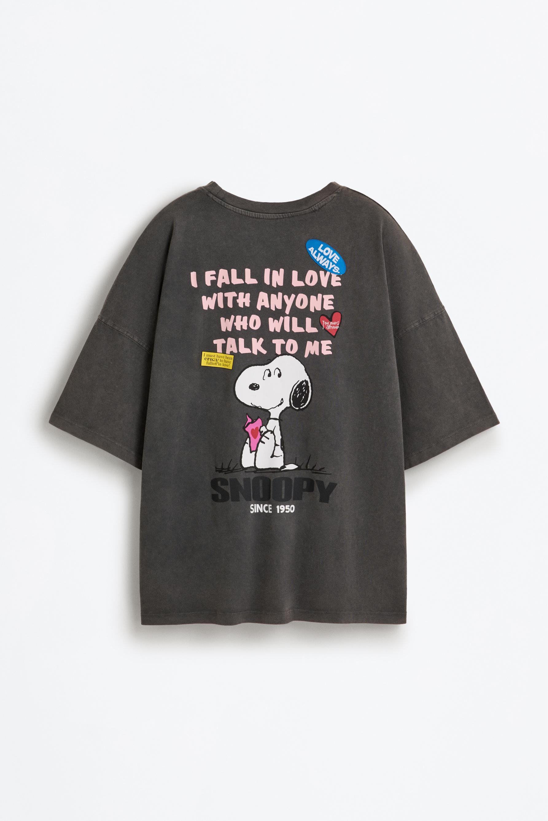 Snoopy Peanuts™ t-shirt - Jean - GİYİM - Kadın | LEFTIES Turkey
