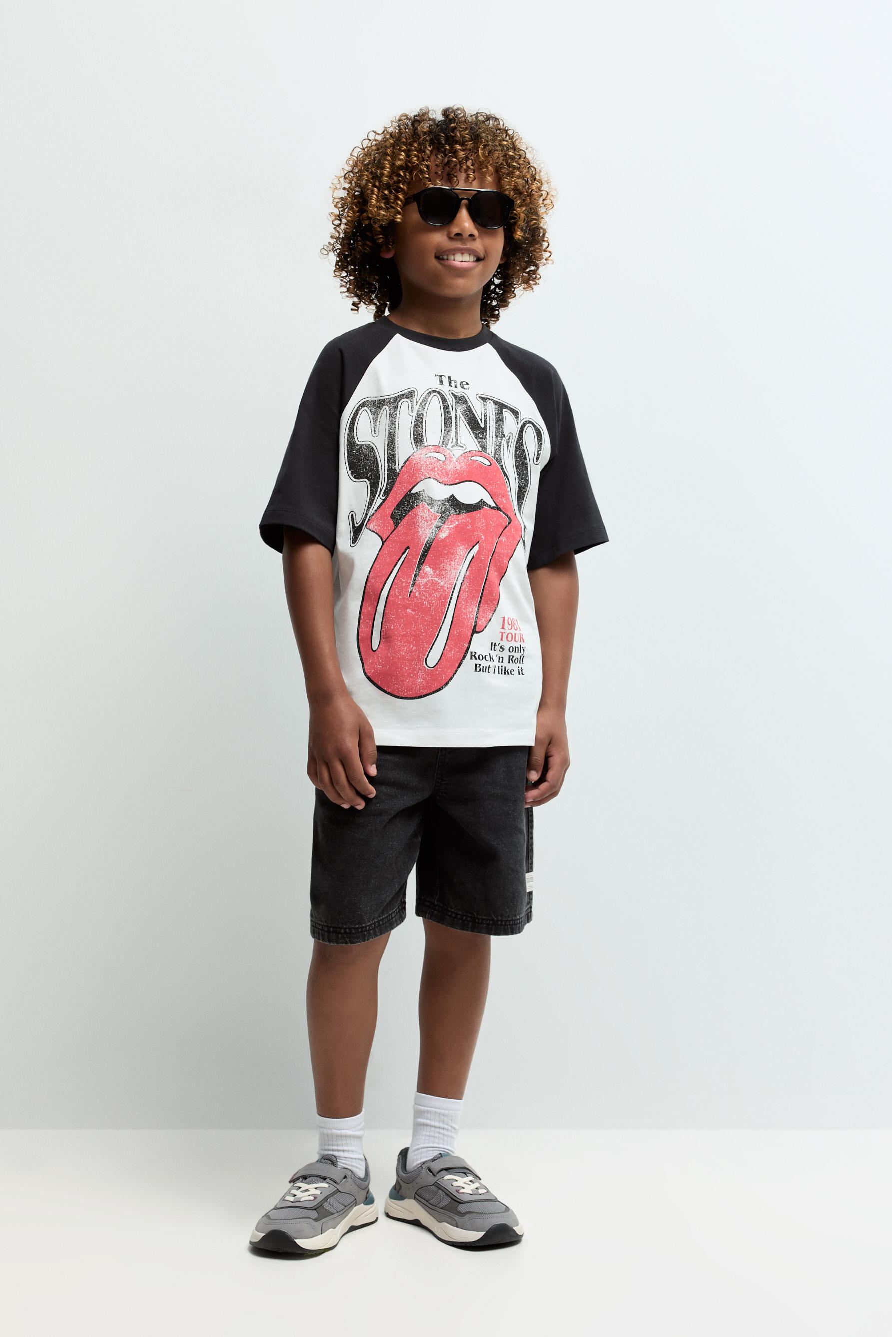 Denim jogger Bermuda shorts — FADED BLACK