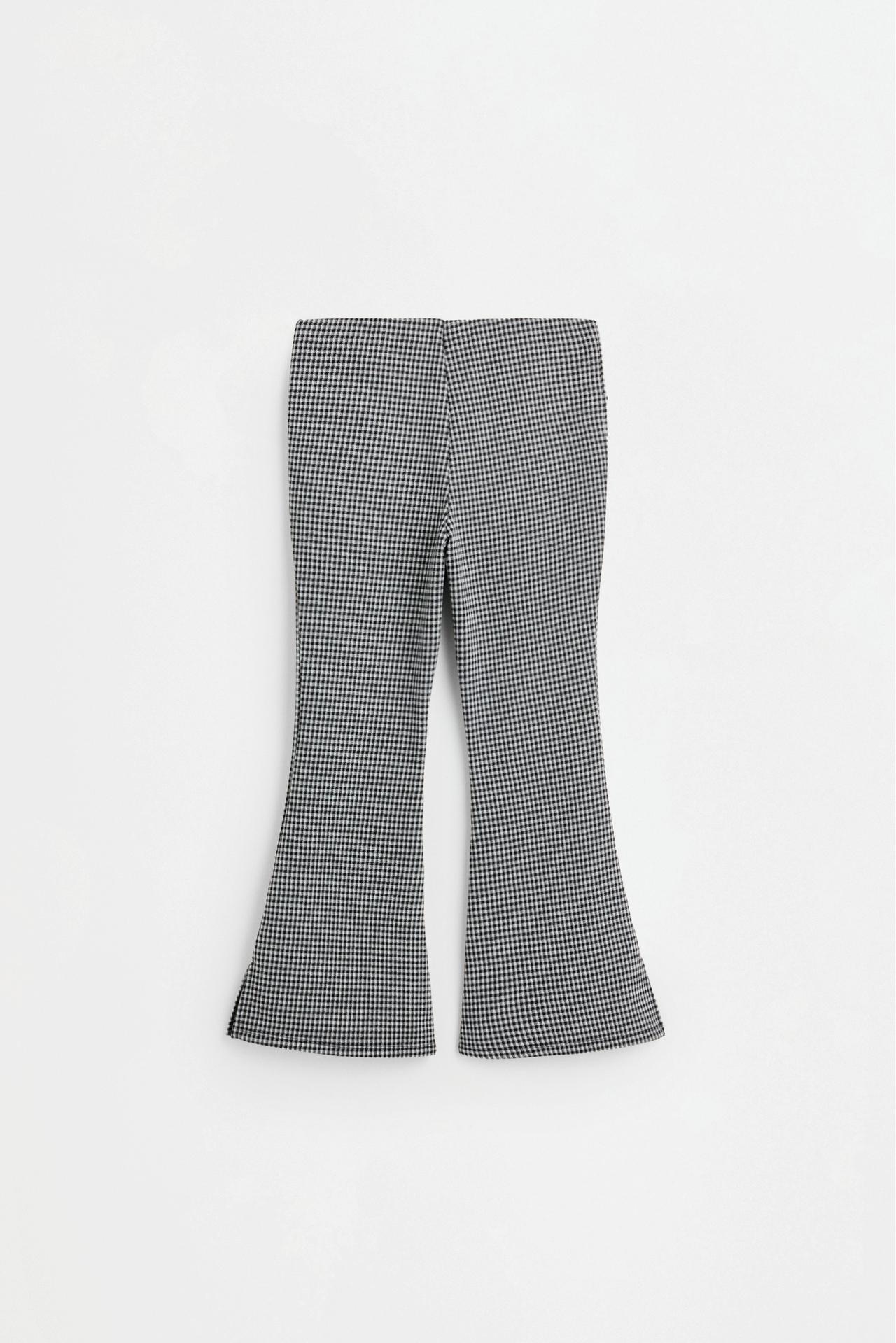 Ponte di Roma knit bell bottom leggings — ECRU/BLACK