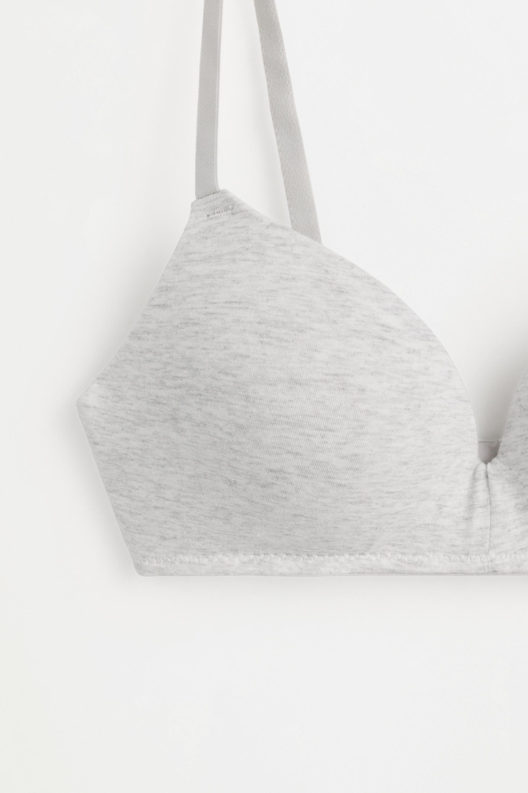 Pre-shaped bras (2-pack) — GREY
