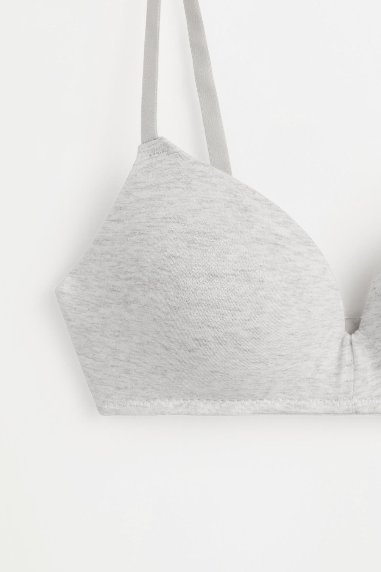 Pre-shaped bras (2-pack) — GREY