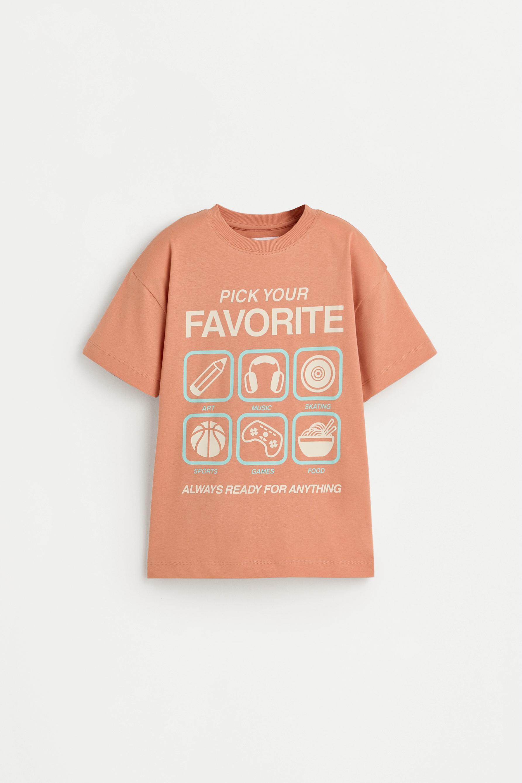 Printed T-shirt — BURNT ORANGE