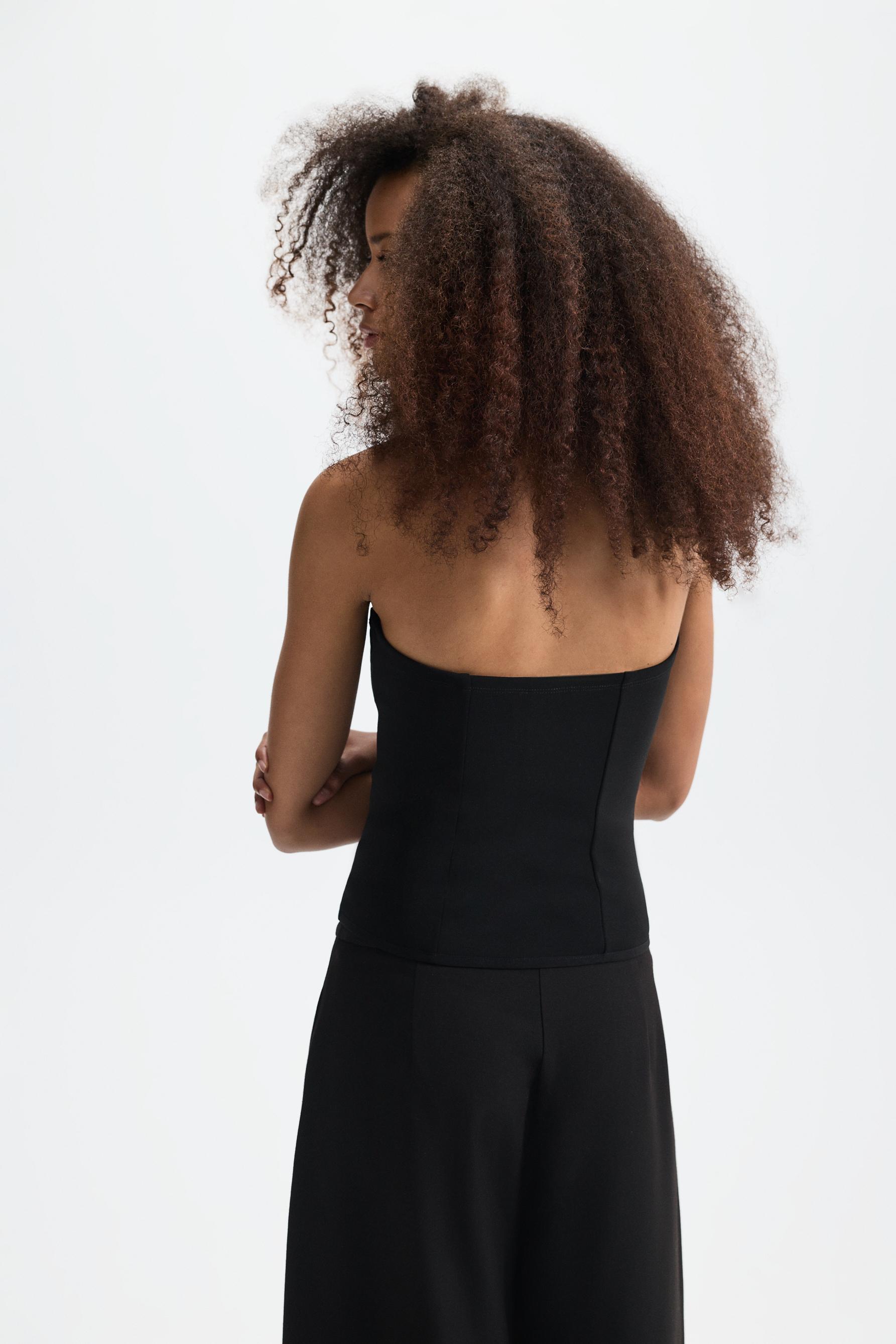 Bustier top — BLACK