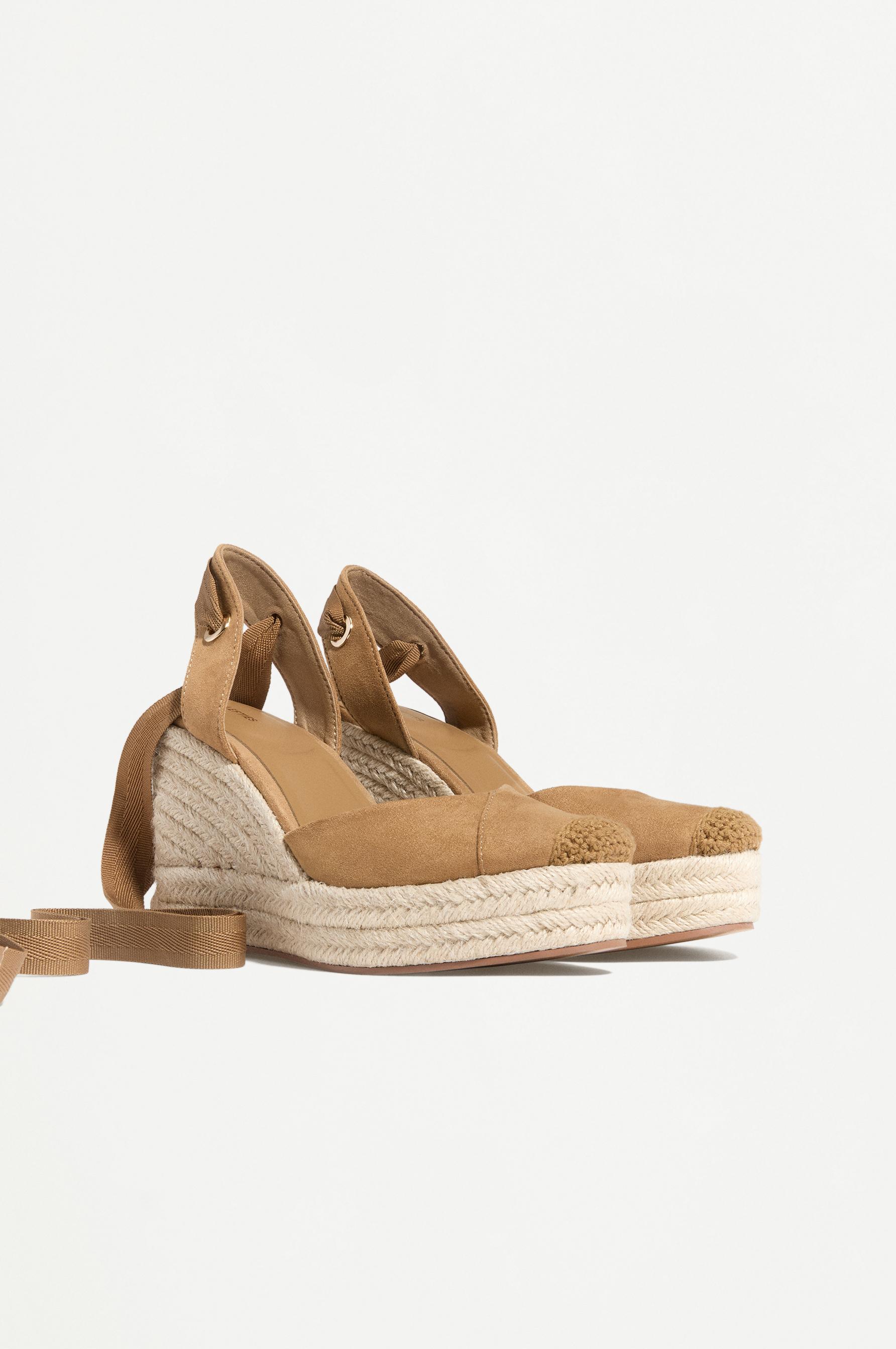 Jute wedge — LEATHER
