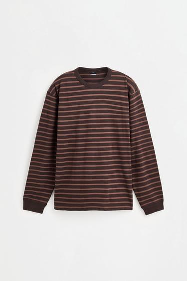 Medium jersey striped T-shirt — DARK BROWN 5