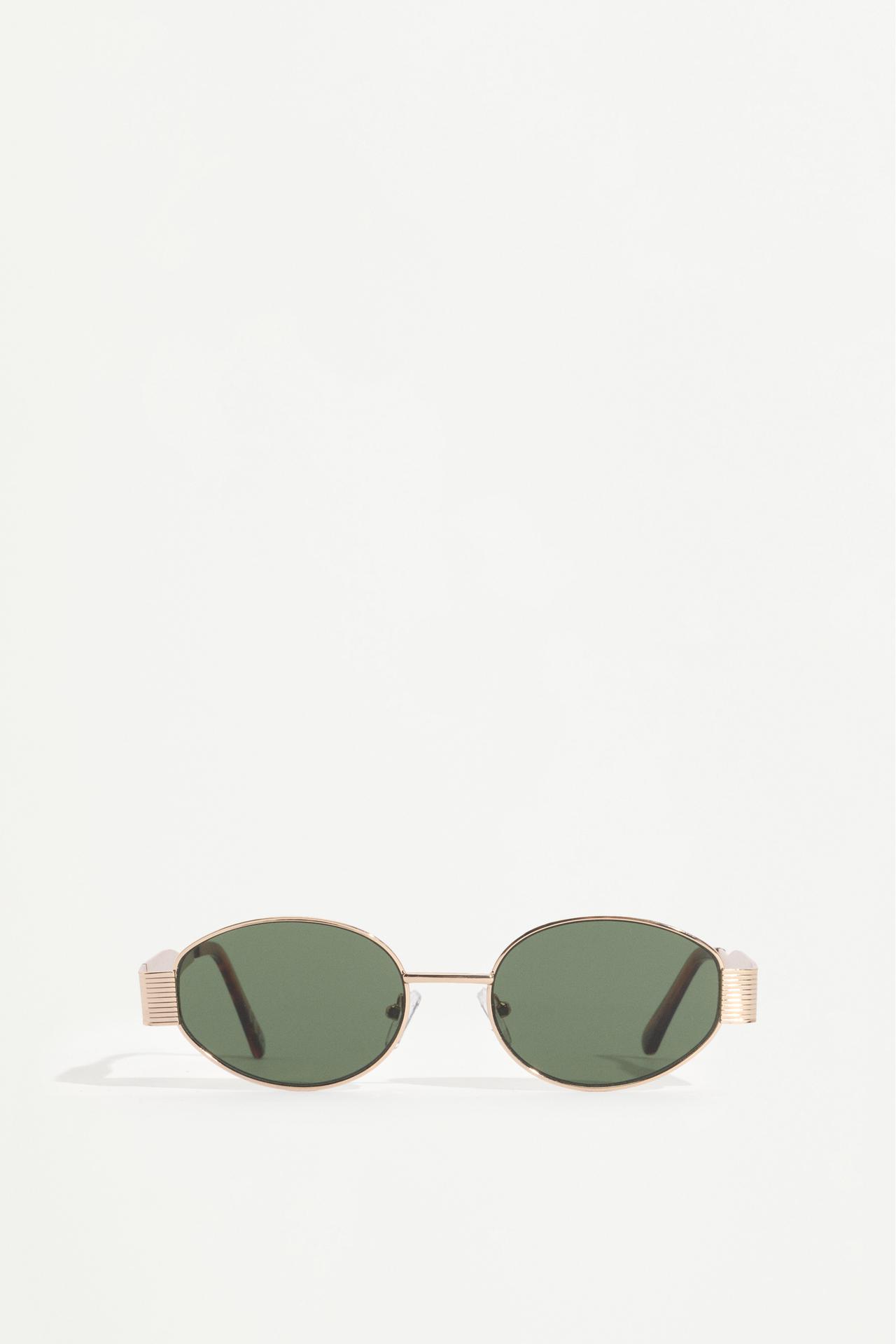 Oval metallic sunglasses — GOLD